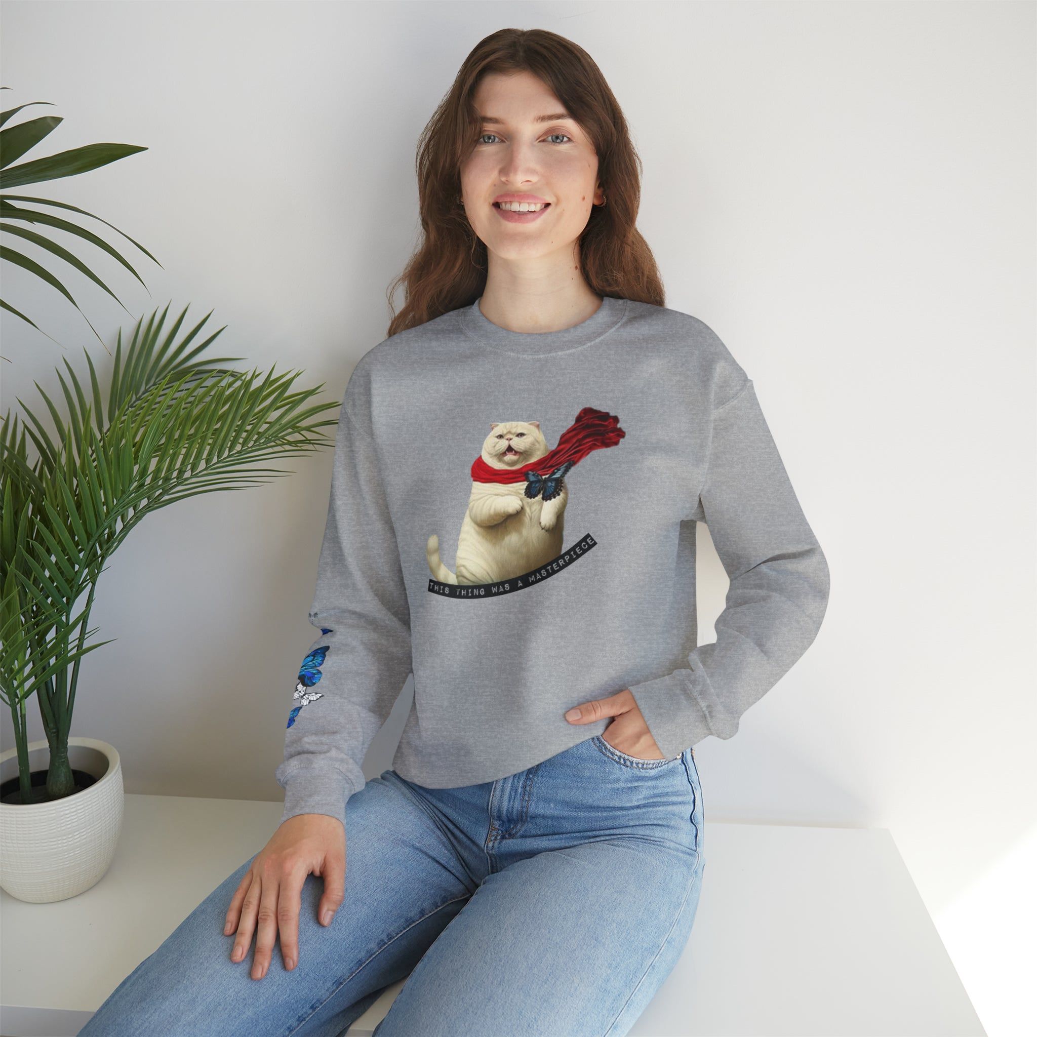This Thing Was a Masterpiece Crewneck Sweatshirt sold by Rose Blush Studio product image thumbnail 3