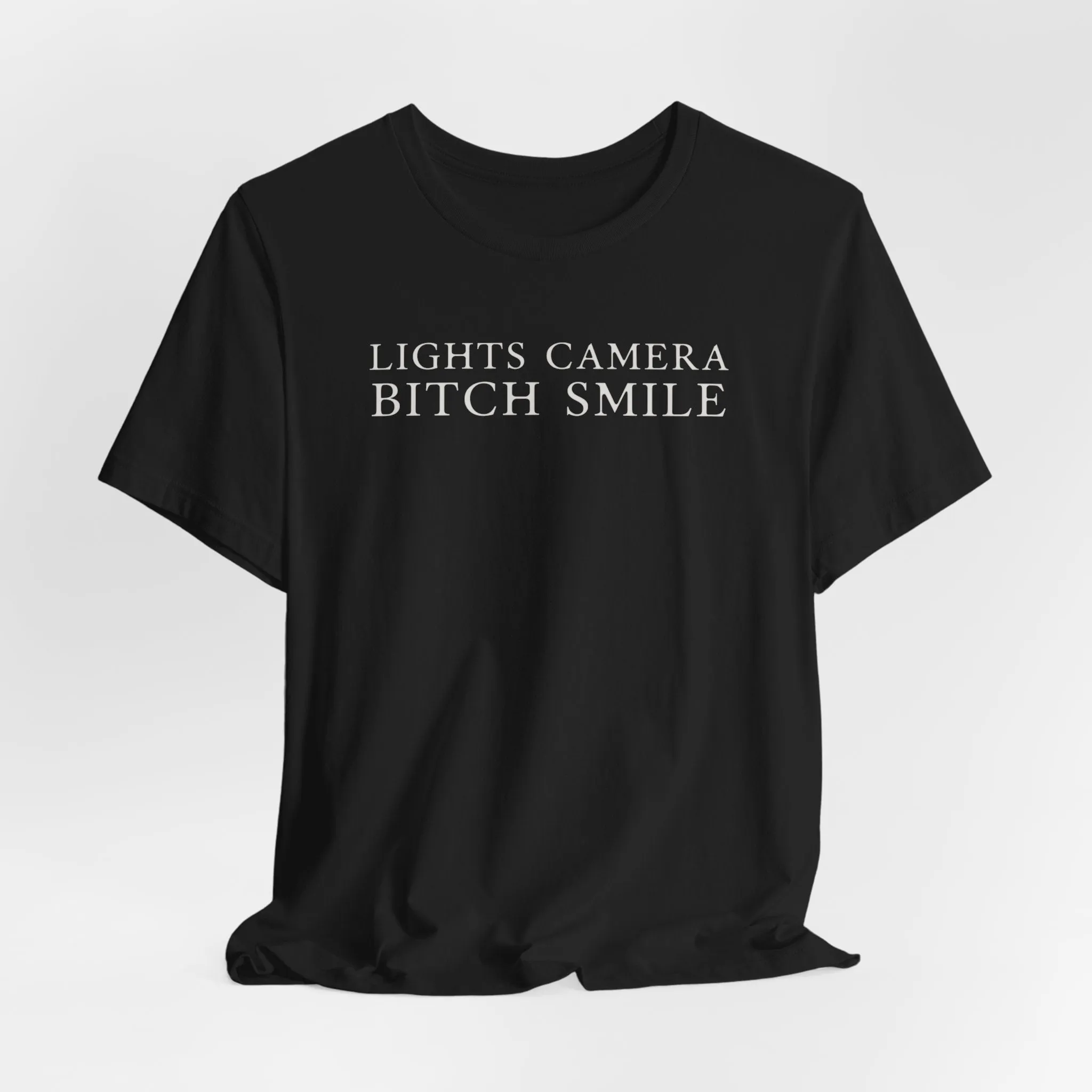 Lights Camera Bitch Smile Tshirt sold by Rose Blush Studio product image thumbnail 3