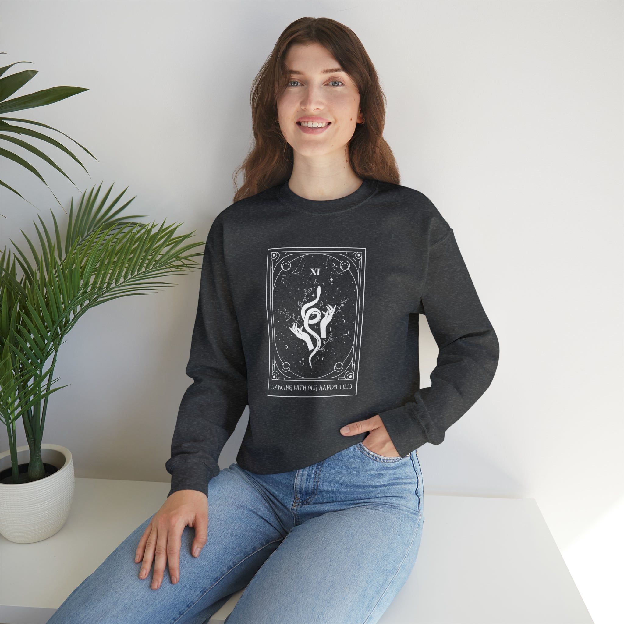 Tarot Crewneck Sweatshirt - Dancing With Our Hands Tied sold by Rose Blush Studio product image thumbnail 2
