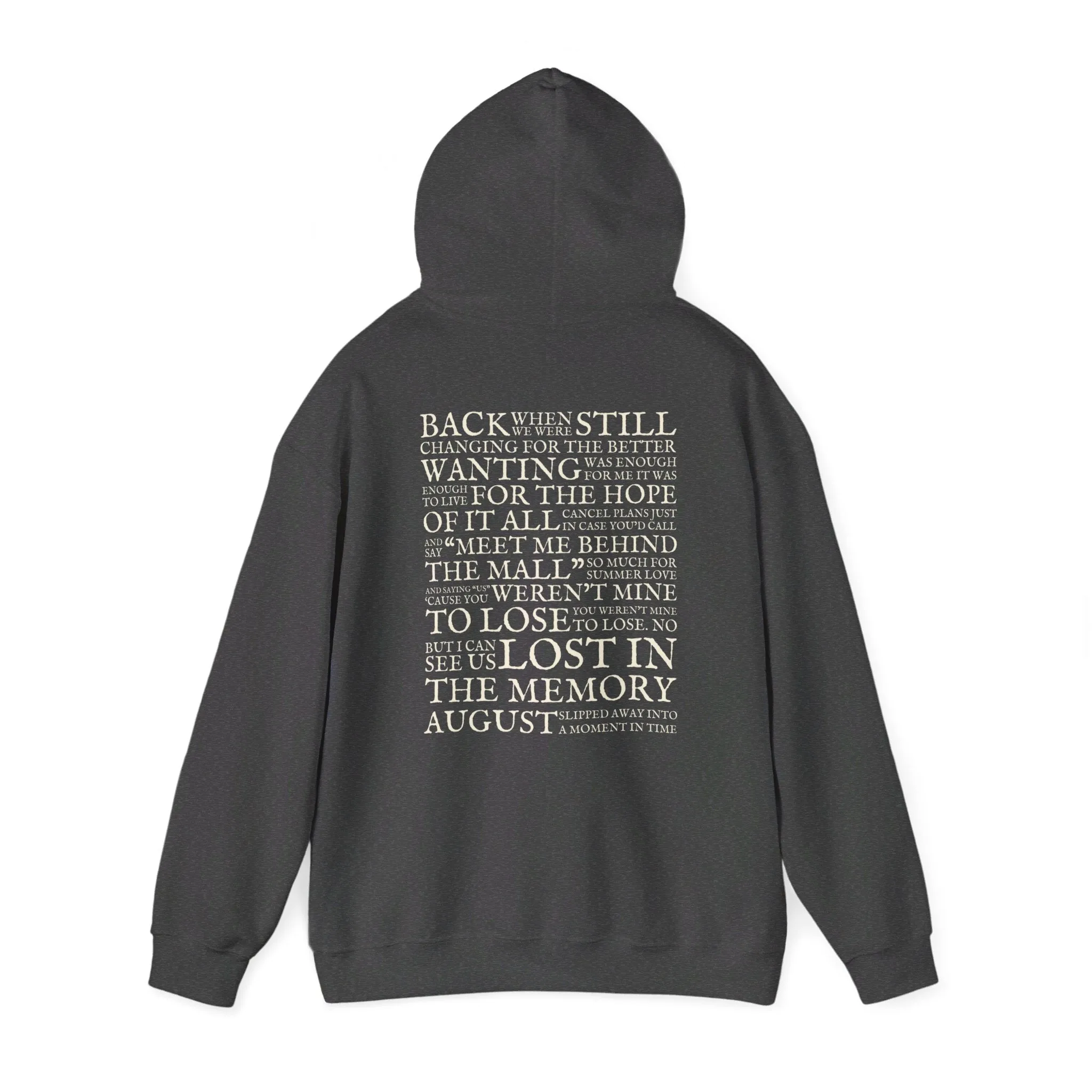 August Lyrics Hoodie sold by Rose Blush Studio product image thumbnail 2