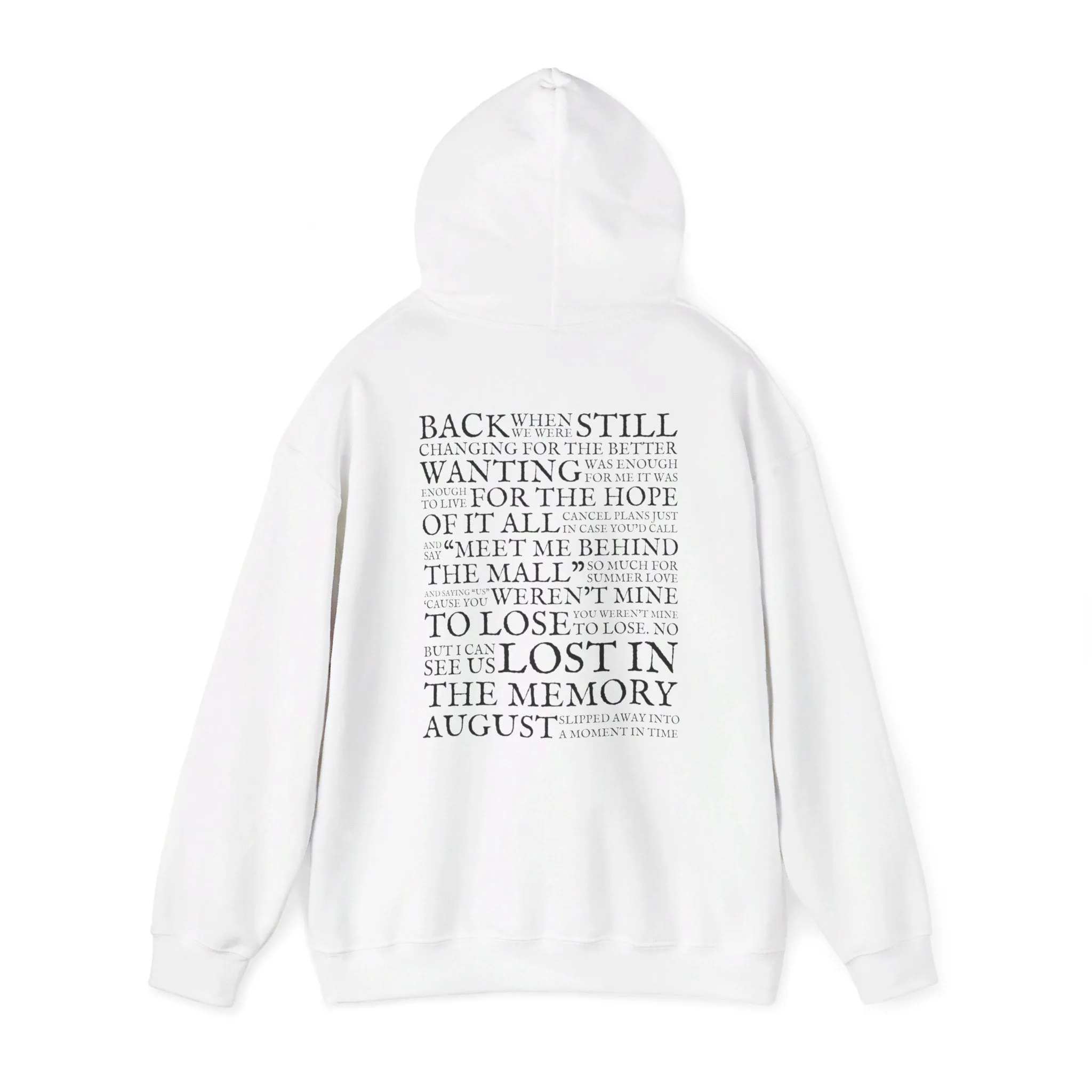 August Lyrics Hoodie sold by Rose Blush Studio product image thumbnail 4