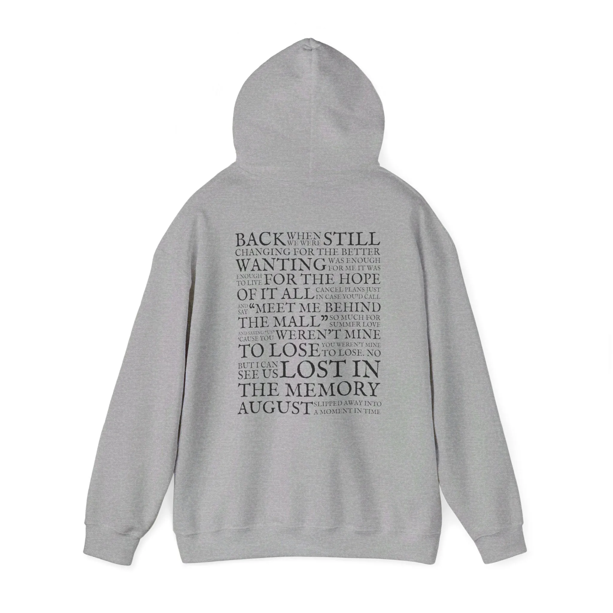 August Lyrics Hoodie sold by Rose Blush Studio product image thumbnail 3