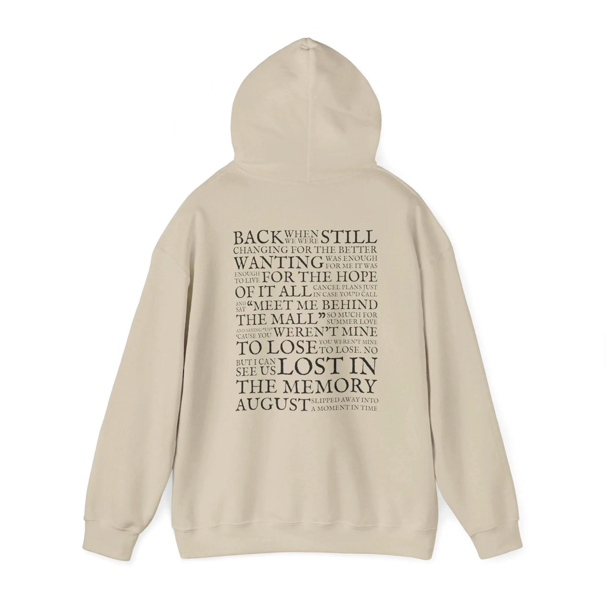 August Lyrics Hoodie sold by Rose Blush Studio