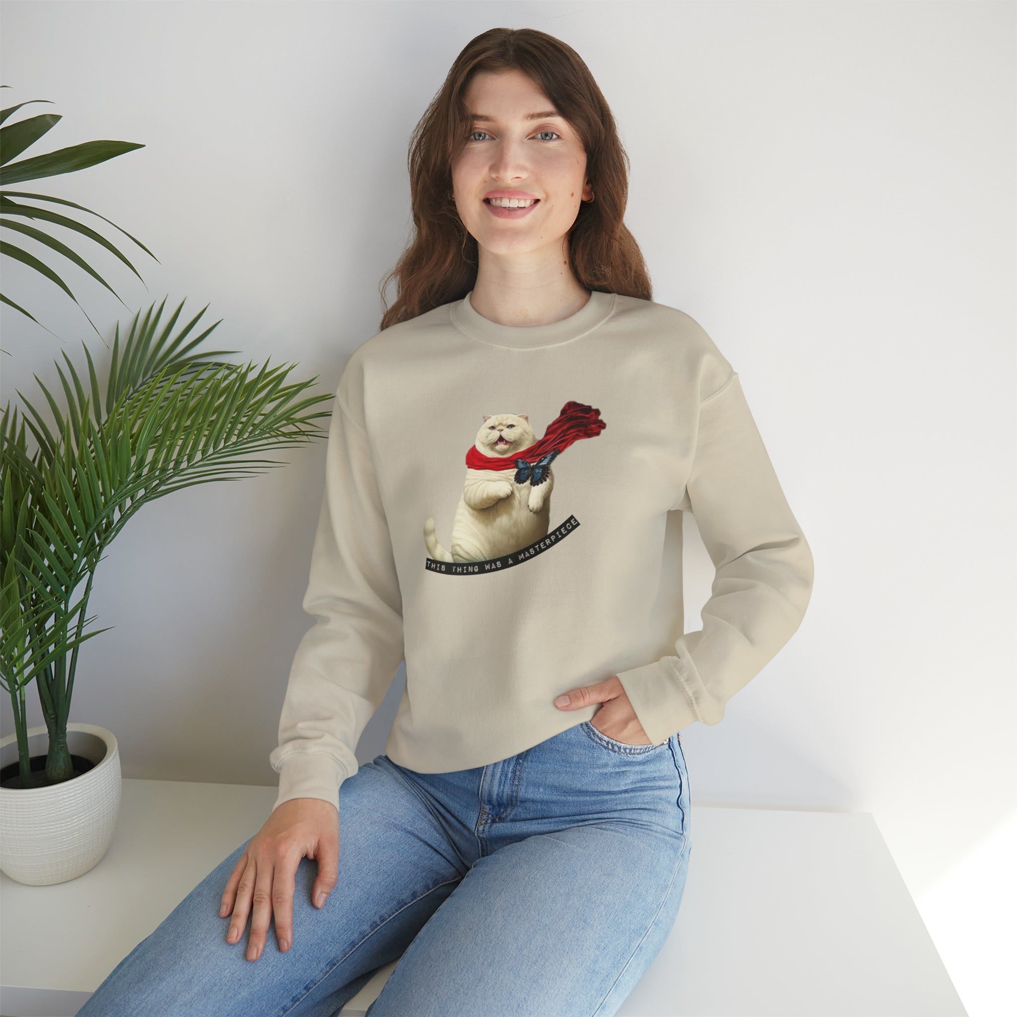 This Thing Was a Masterpiece Crewneck Sweatshirt sold by Rose Blush Studio product image thumbnail 3