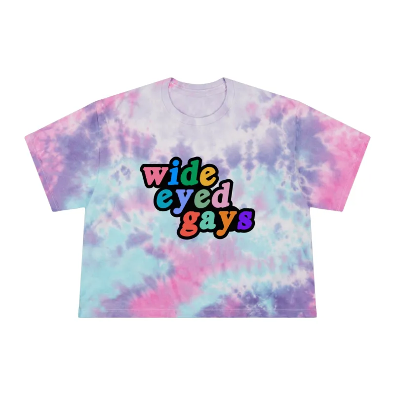 Wide Eyed GaysTie-Dye Crop Tee sold by Rose Blush Studio