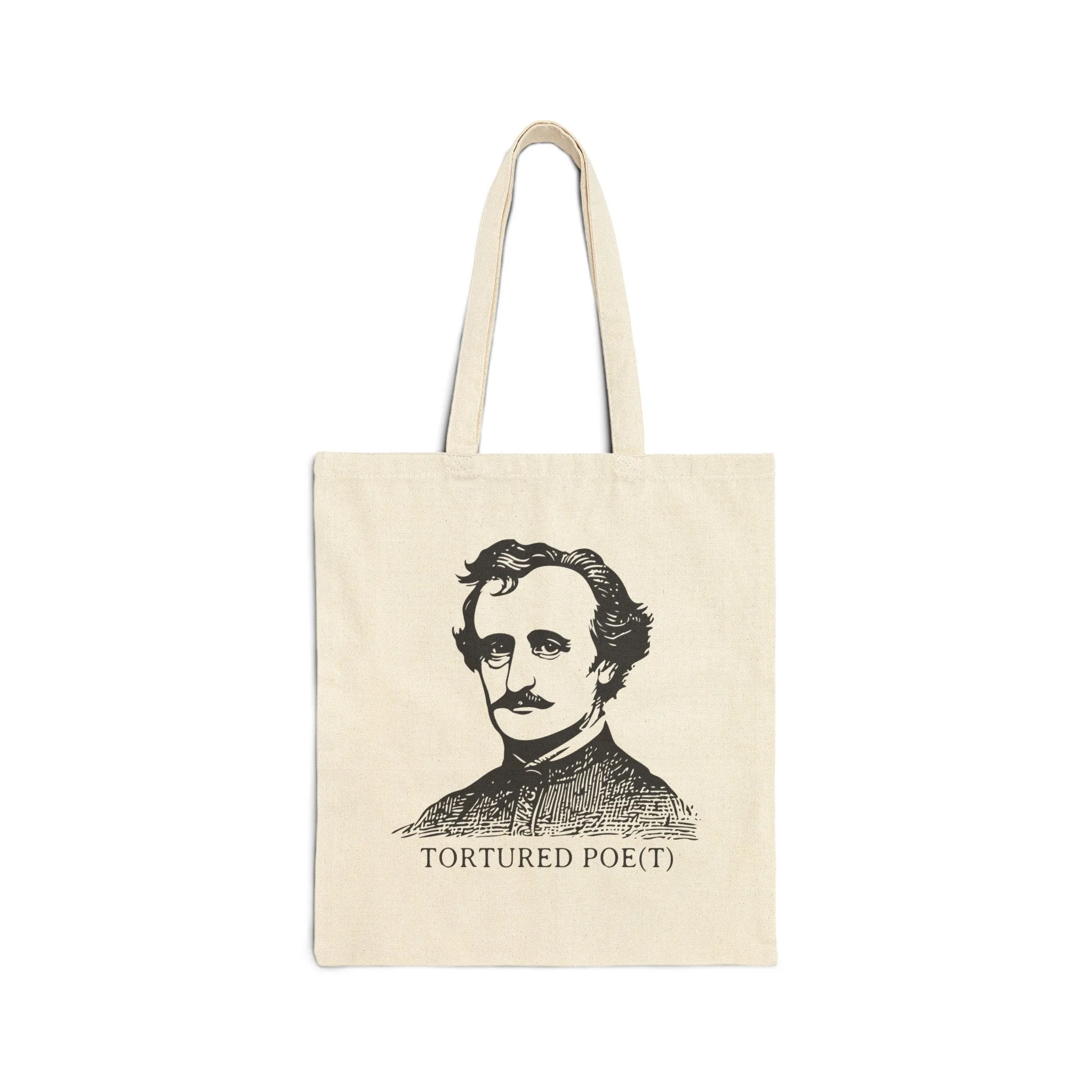 Tortured Poe(t) Cotton Canvas Tote Bag sold by Rose Blush Studio
