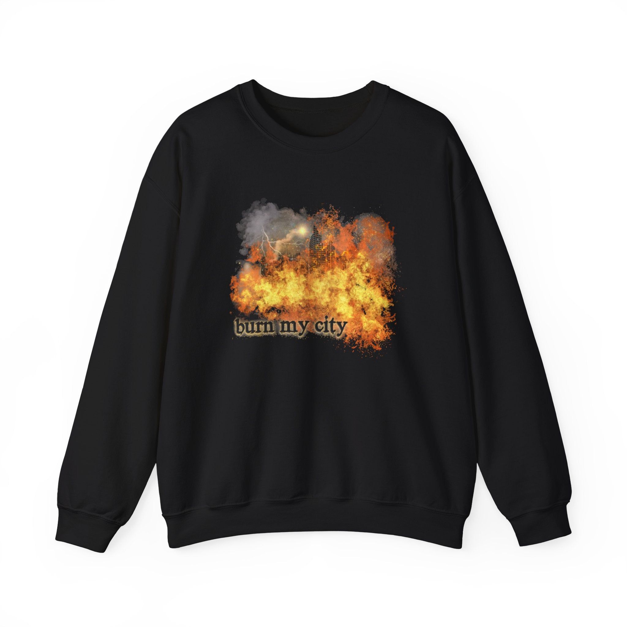Burn My City Crewneck Sweatshirt sold by Rose Blush Studio product image thumbnail 4