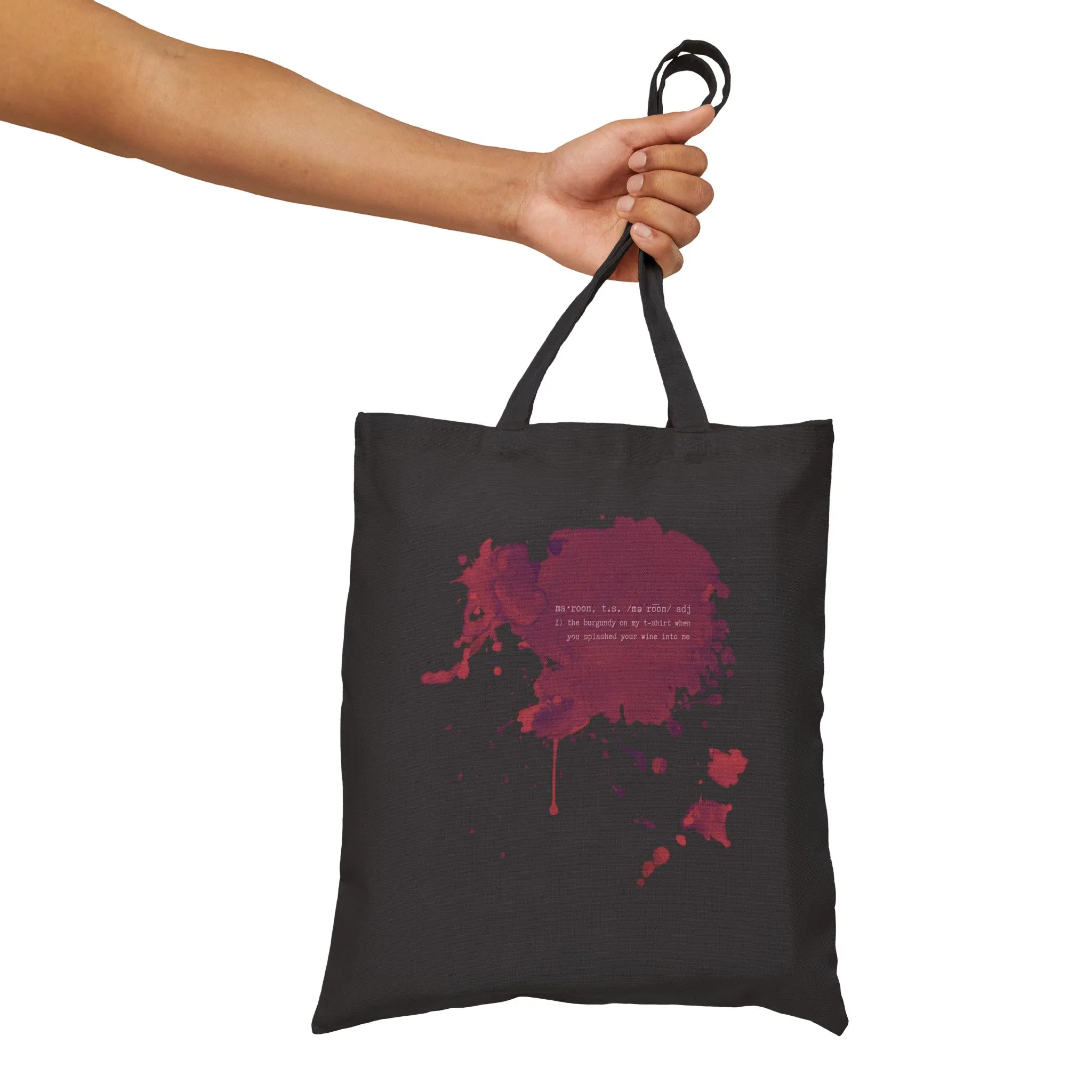 Maroon Cotton Canvas Tote Bag sold by Rose Blush Studio product image thumbnail 4