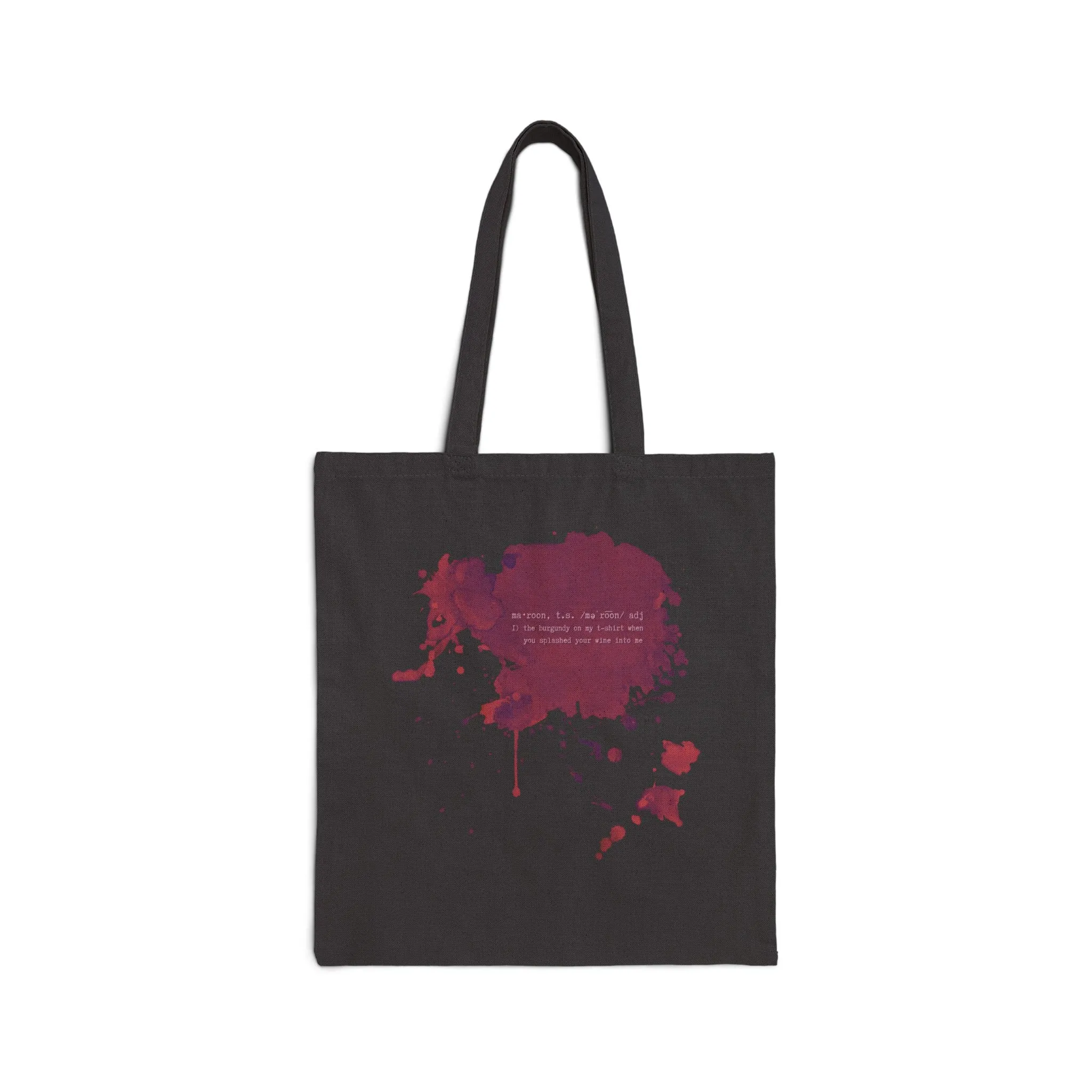 Maroon Cotton Canvas Tote Bag sold by Rose Blush Studio product image thumbnail 2