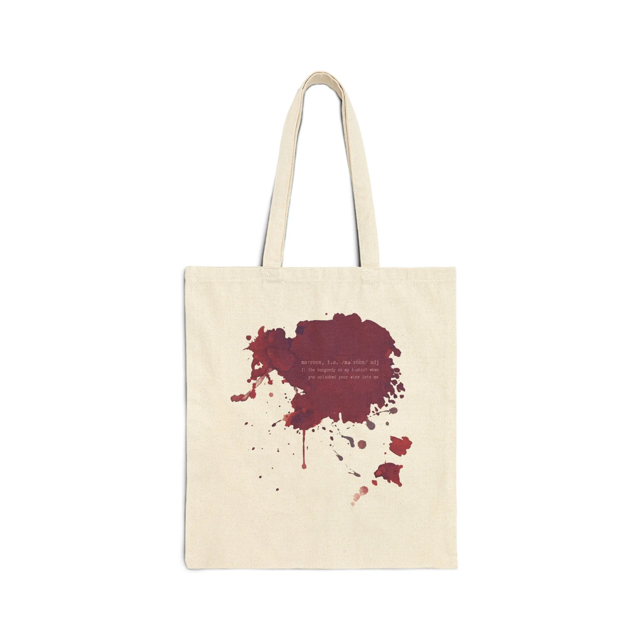 Maroon Cotton Canvas Tote Bag sold by Rose Blush Studio