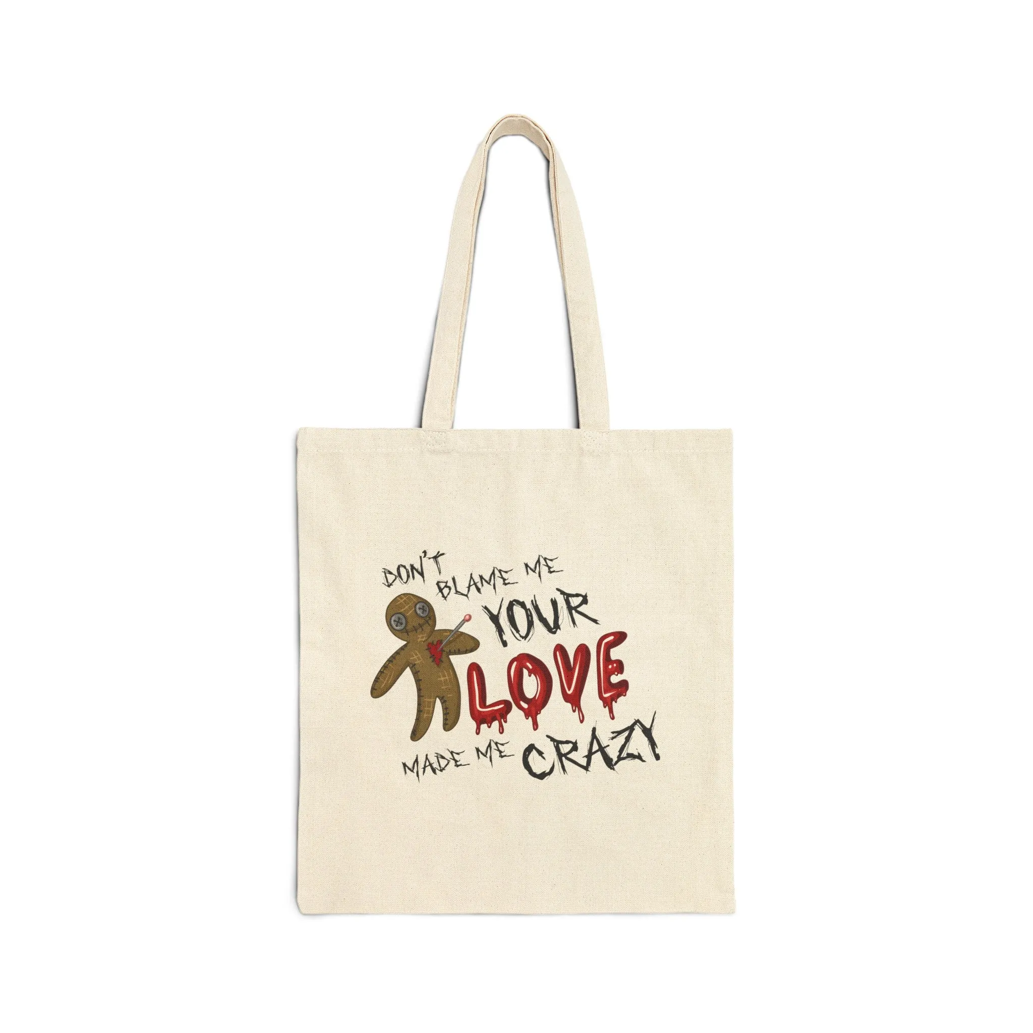 Don't Blame Me Cotton Canvas Tote Bag sold by Rose Blush Studio