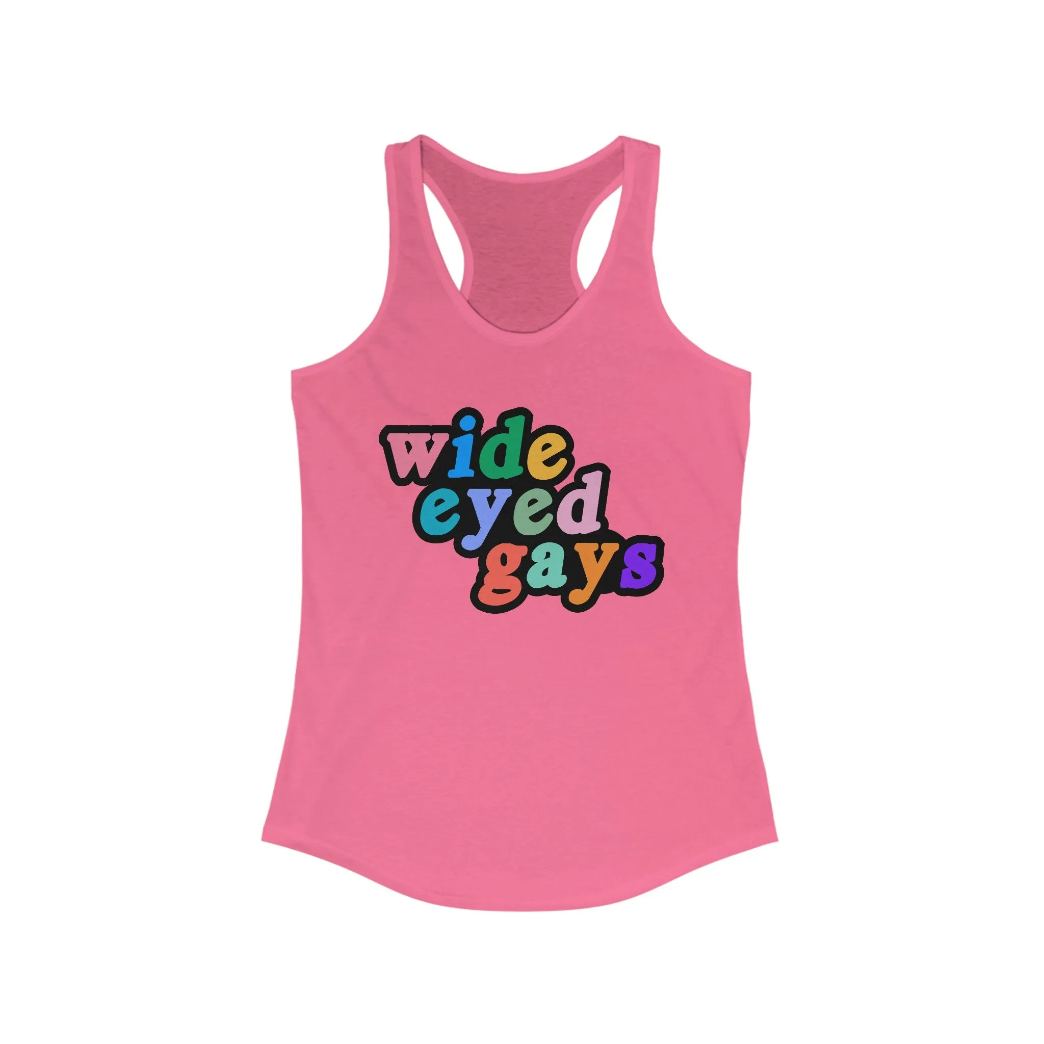Wide Eyed Gays Racerback Tank sold by Rose Blush Studio product image thumbnail 2