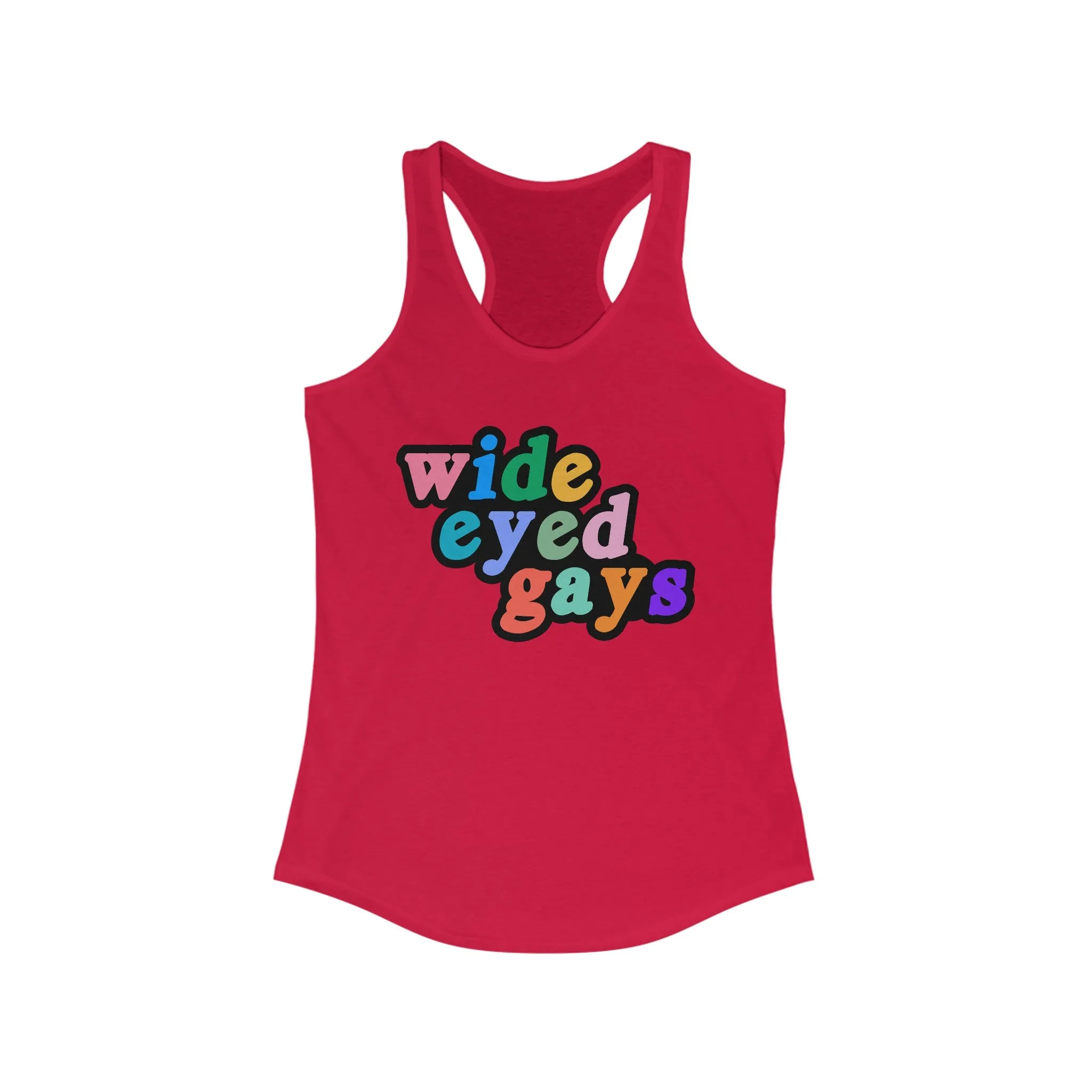 Wide Eyed Gays Racerback Tank sold by Rose Blush Studio product image thumbnail 5