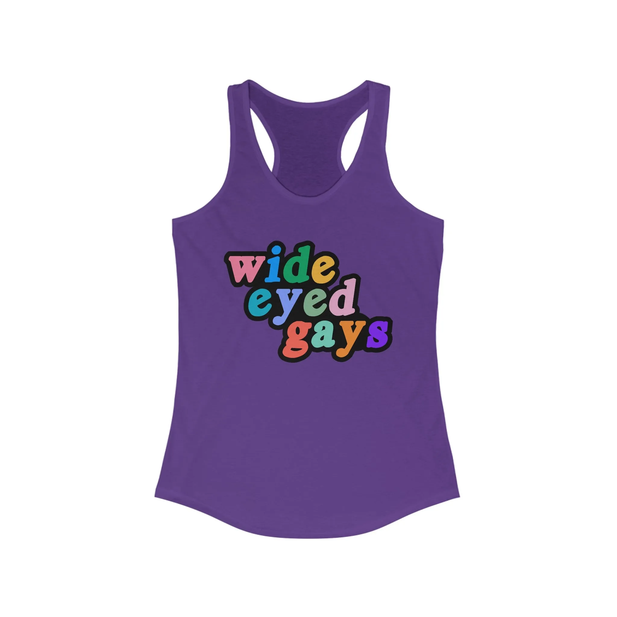Wide Eyed Gays Racerback Tank sold by Rose Blush Studio product image thumbnail 4
