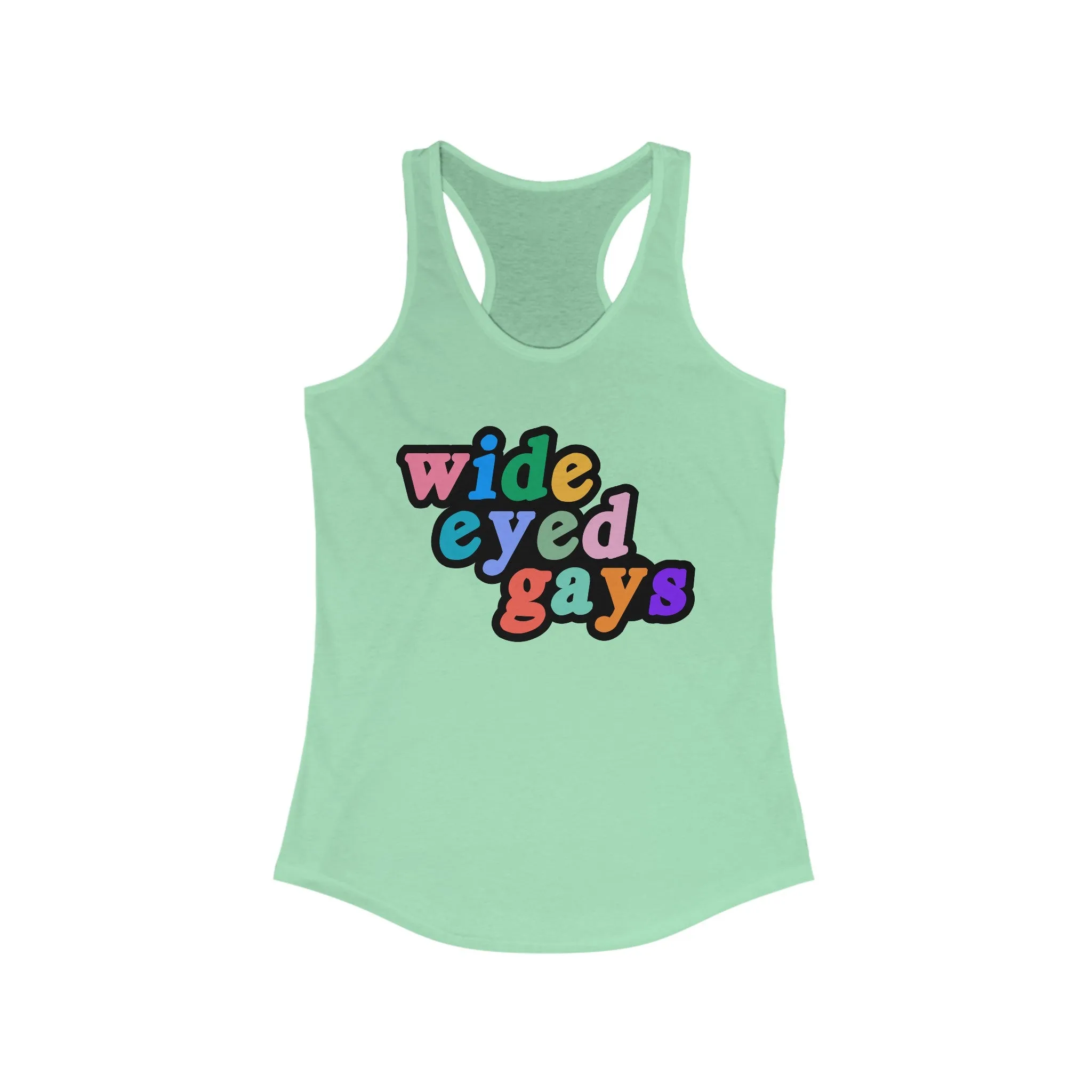 Wide Eyed Gays Racerback Tank sold by Rose Blush Studio product image thumbnail 3