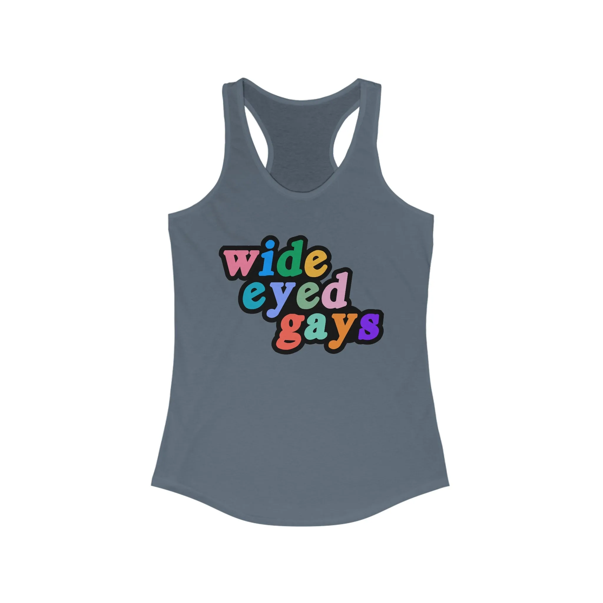 Wide Eyed Gays Racerback Tank sold by Rose Blush Studio