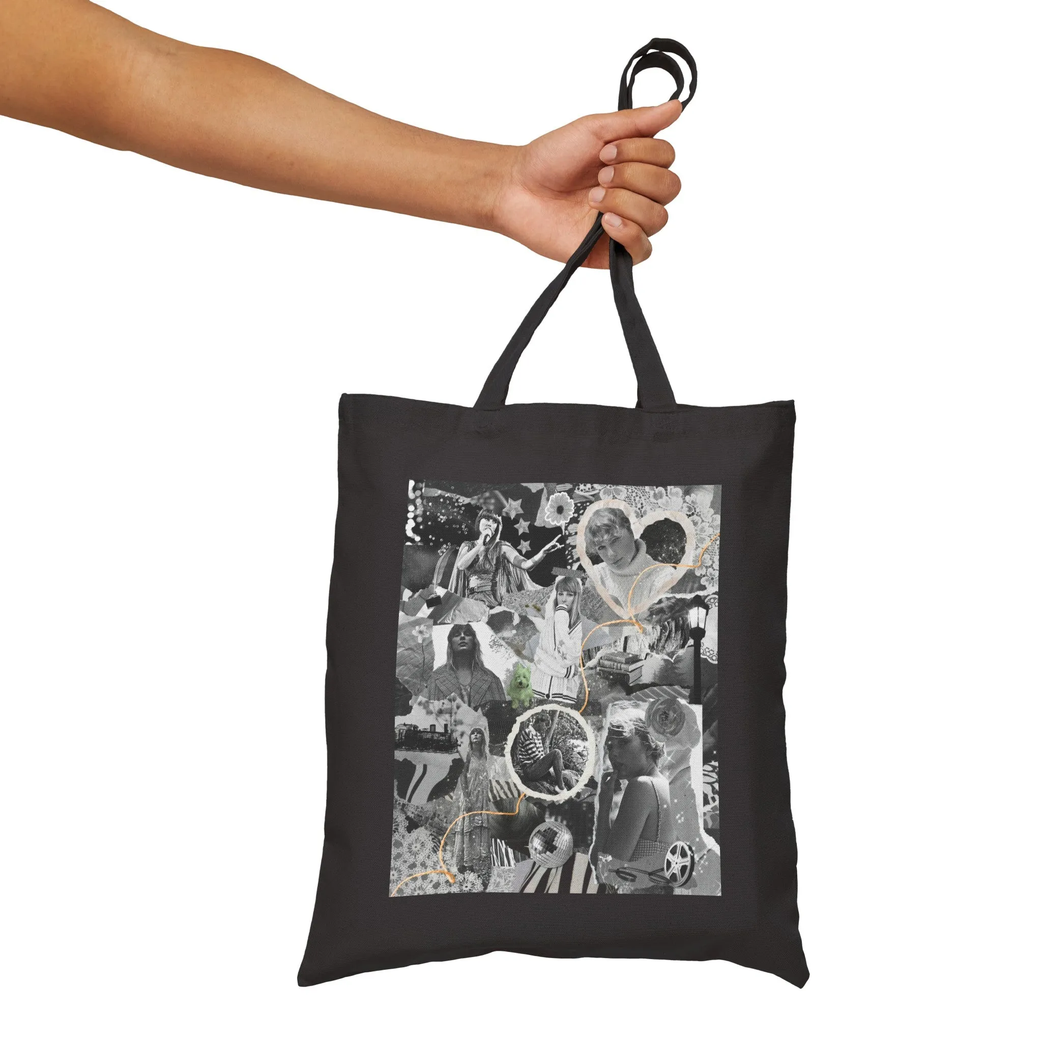 Folklore Collage Cotton Canvas Tote Bag sold by Rose Blush Studio product image thumbnail 3