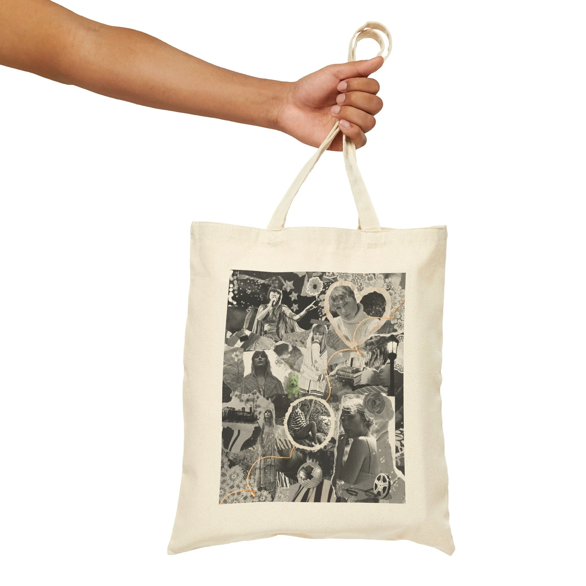 Folklore Collage Cotton Canvas Tote Bag sold by Rose Blush Studio product image thumbnail 4