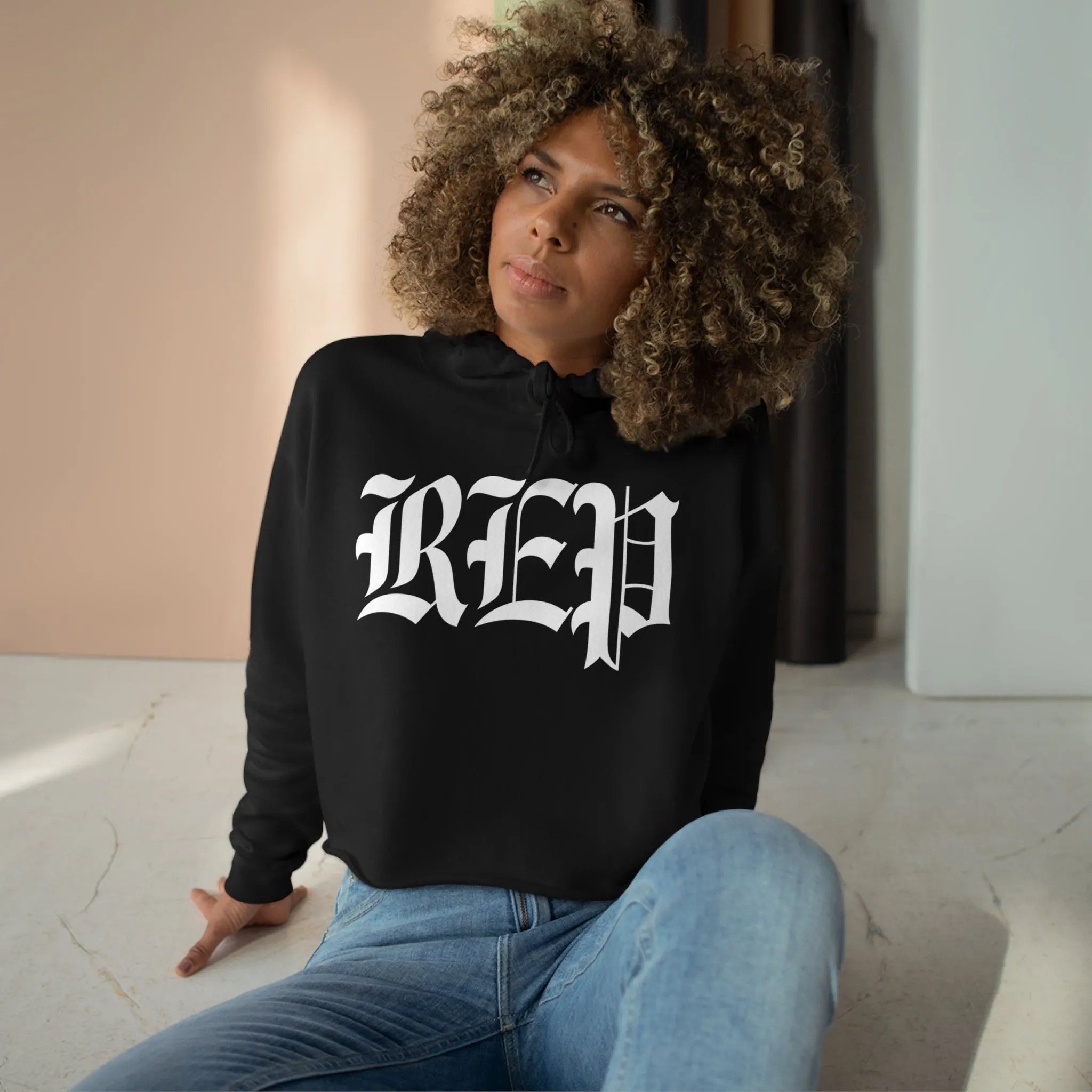 Rep Crop Hoodie sold by Rose Blush Studio