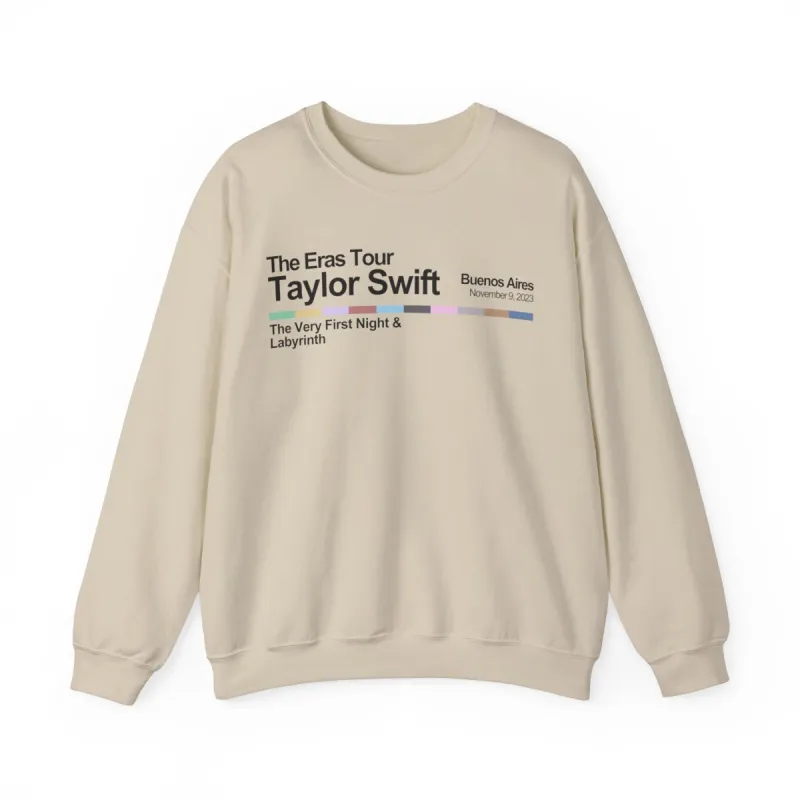 Buenos Aires Night 1 Crewneck Sweatshirt sold by Rose Blush Studio