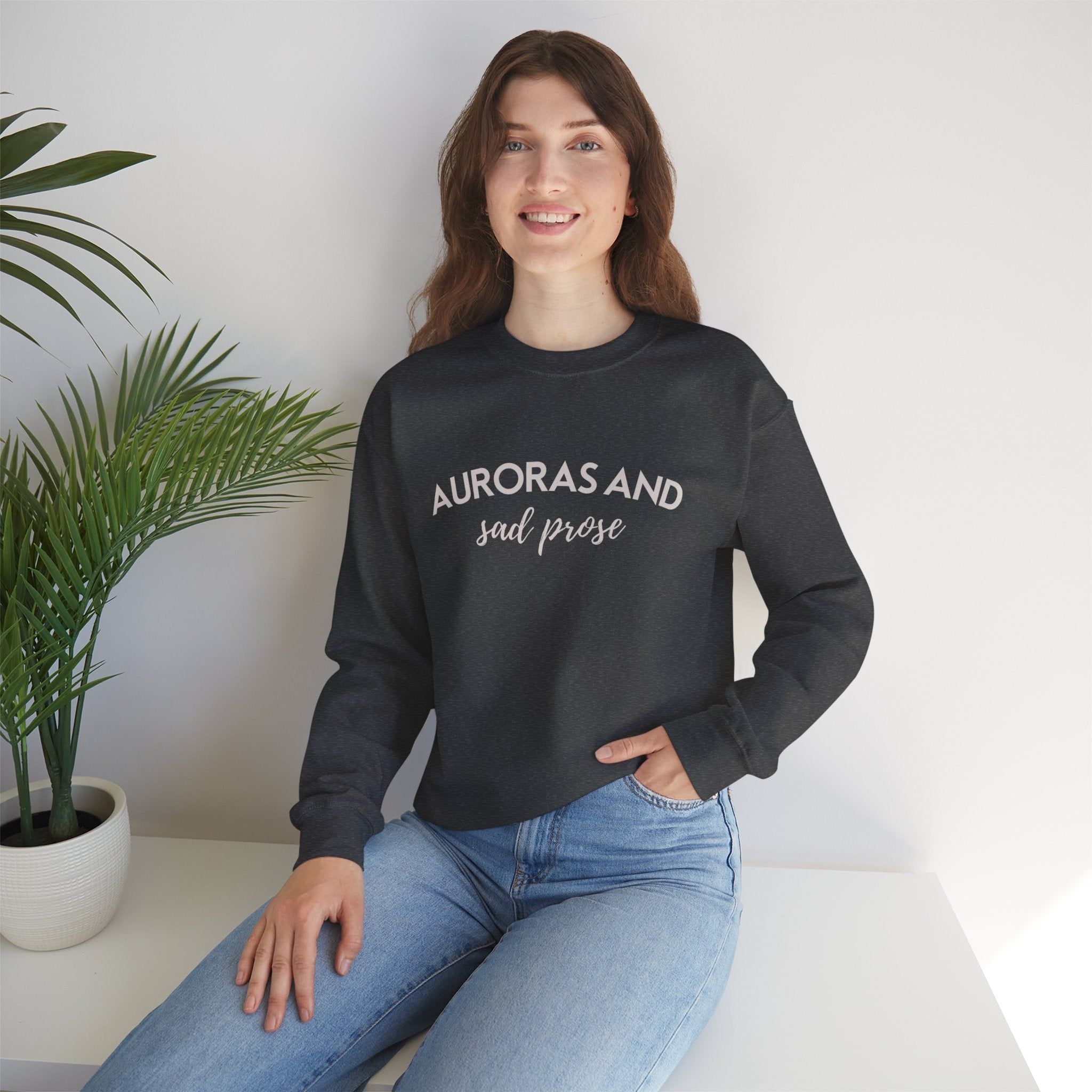 Auroras and Sad ProseCrewneck Sweatshirt sold by Rose Blush Studio