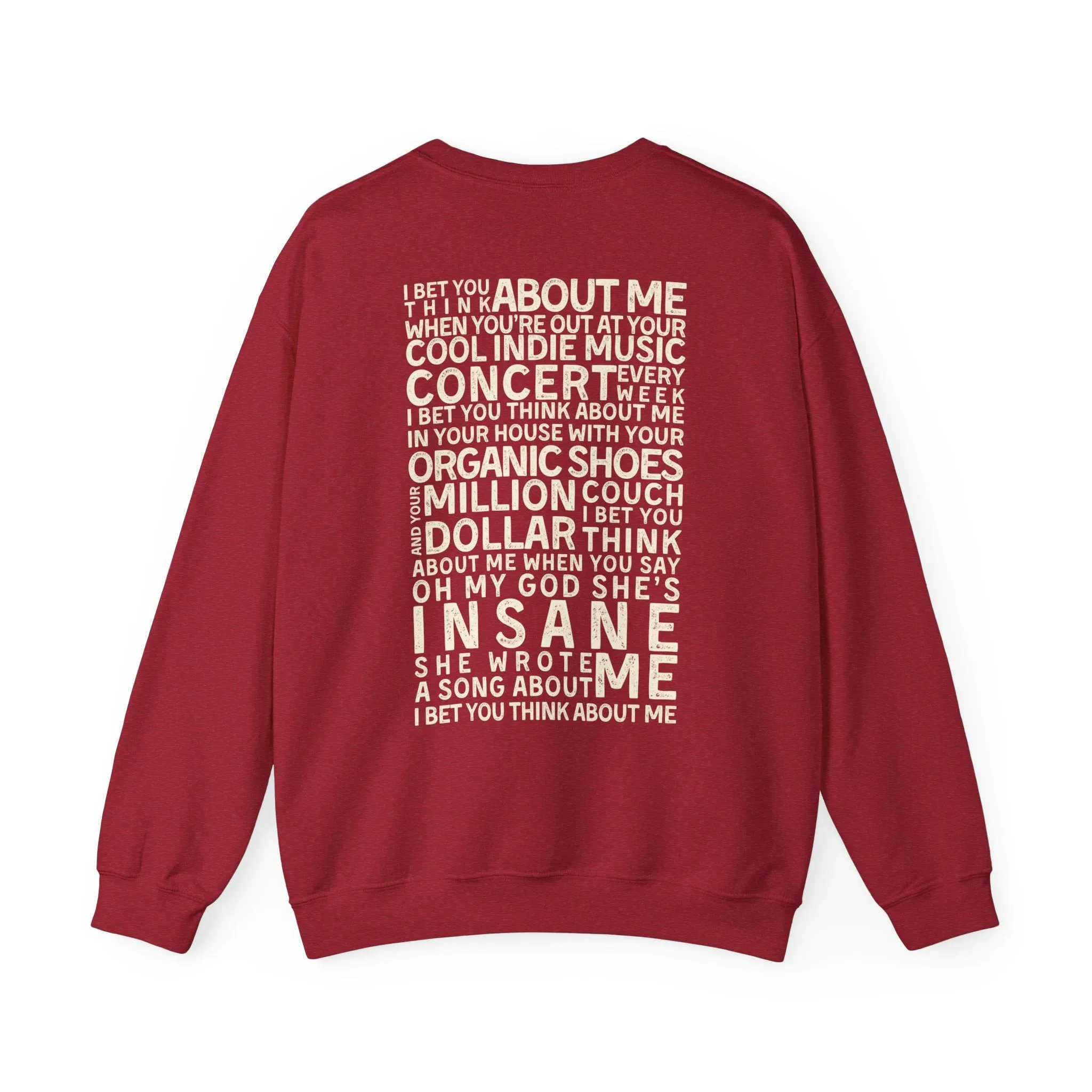 I Bet You Think About Me Crewneck Sweatshirt sold by Rose Blush Studio product image thumbnail 2