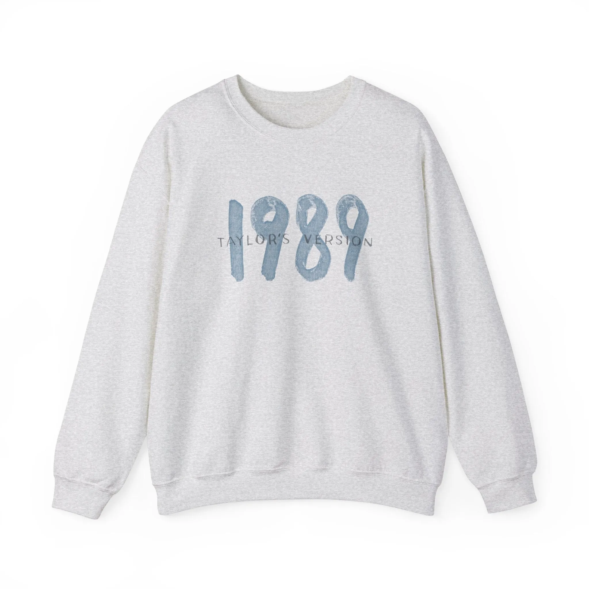1989 with tracklist on back (light blue) Crewneck Sweatshirt sold by Rose Blush Studio product image thumbnail 2