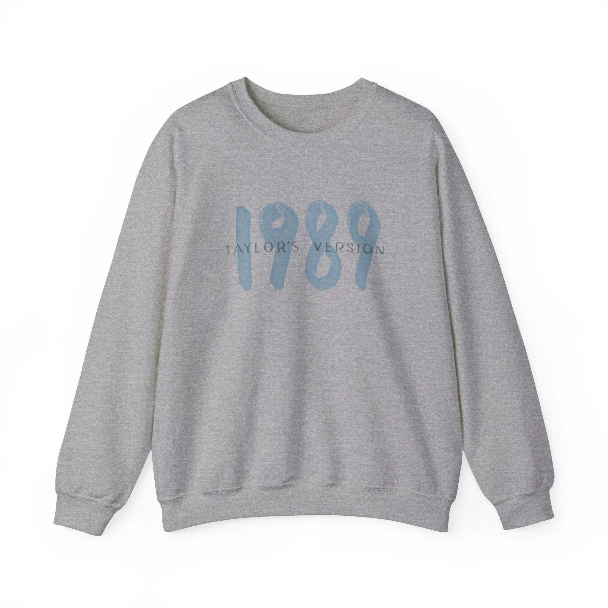 1989 with tracklist on back (light blue) Crewneck Sweatshirt sold by Rose Blush Studio