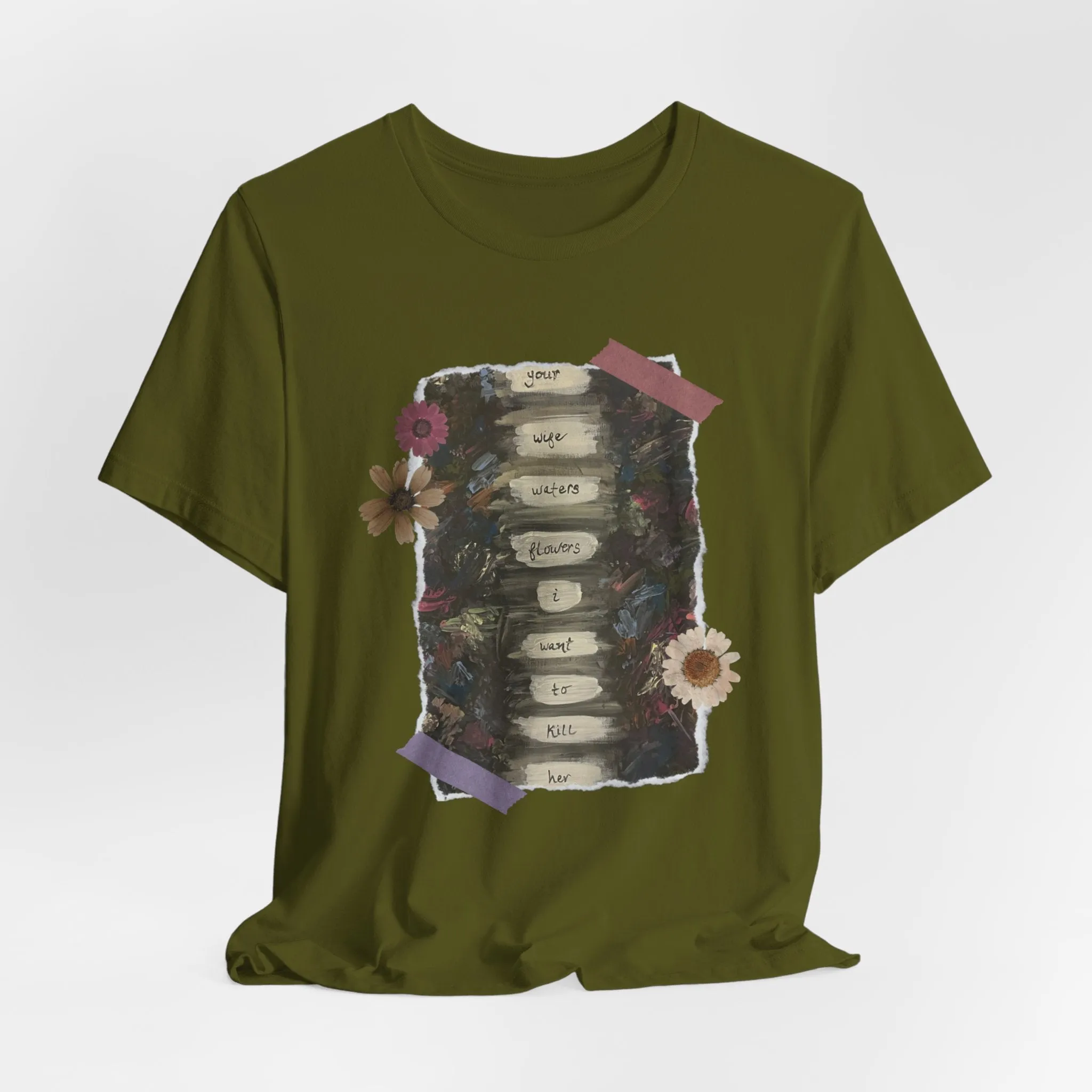 Your Wife Waters Flowers Art Tshirt sold by Rose Blush Studio product image thumbnail 4