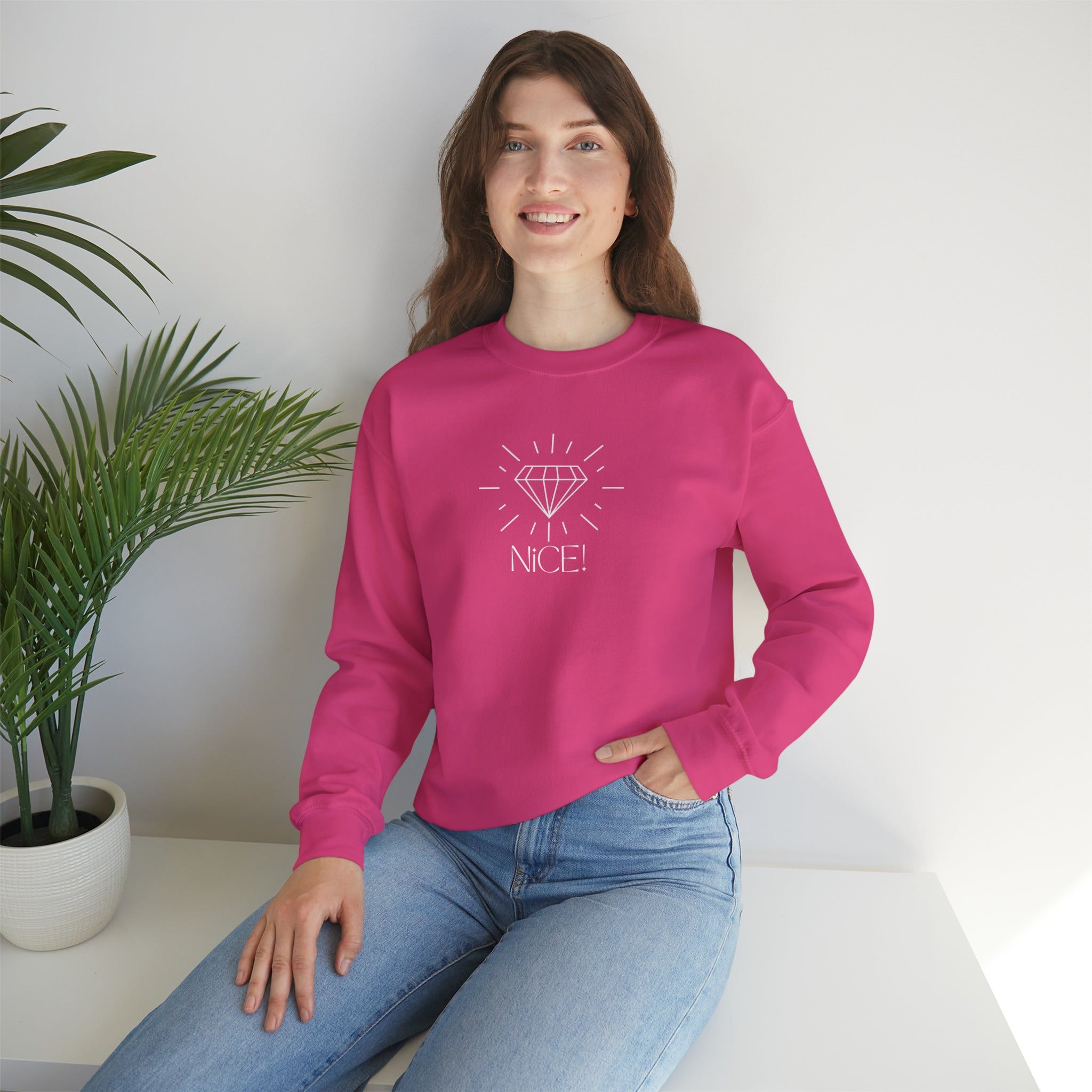 NICE! Crewneck Sweatshirt sold by Rose Blush Studio
