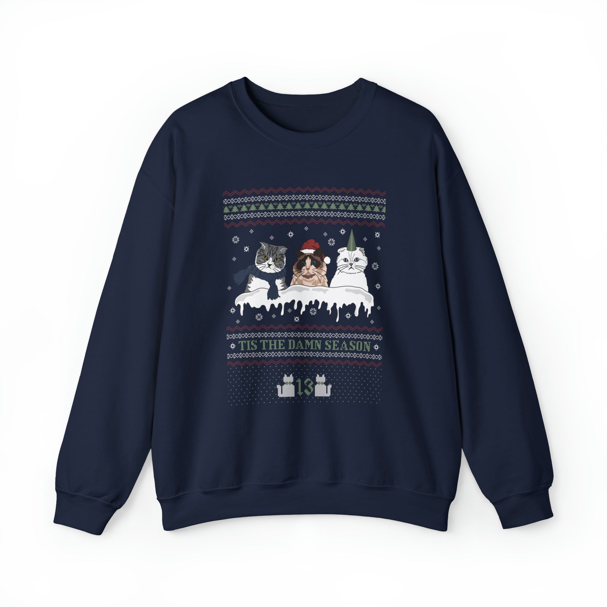 Cat Christmas Sweater sold by Rose Blush Studio product image thumbnail 5