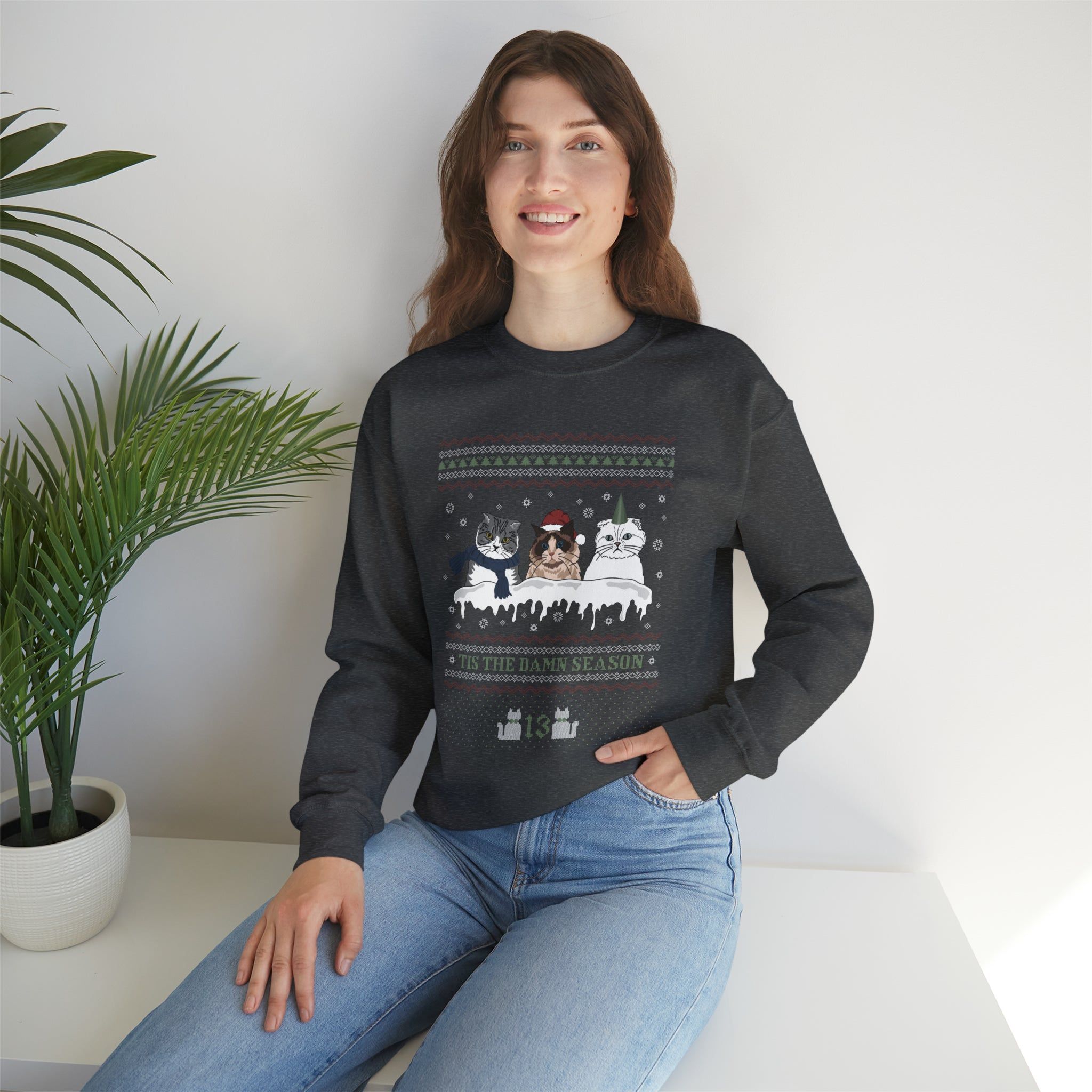 Cat Christmas Sweater sold by Rose Blush Studio product image thumbnail 2