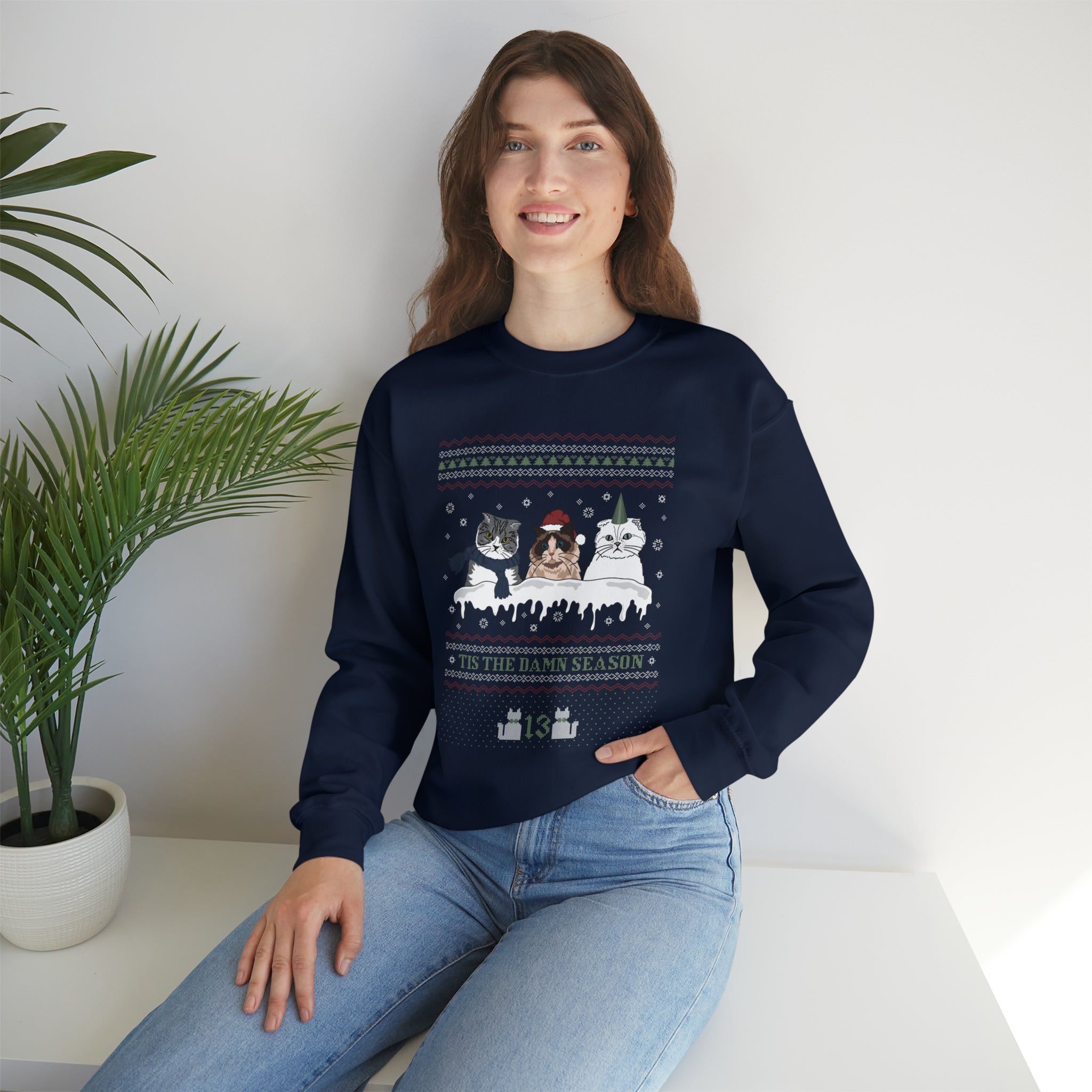 Cat Christmas Sweater sold by Rose Blush Studio