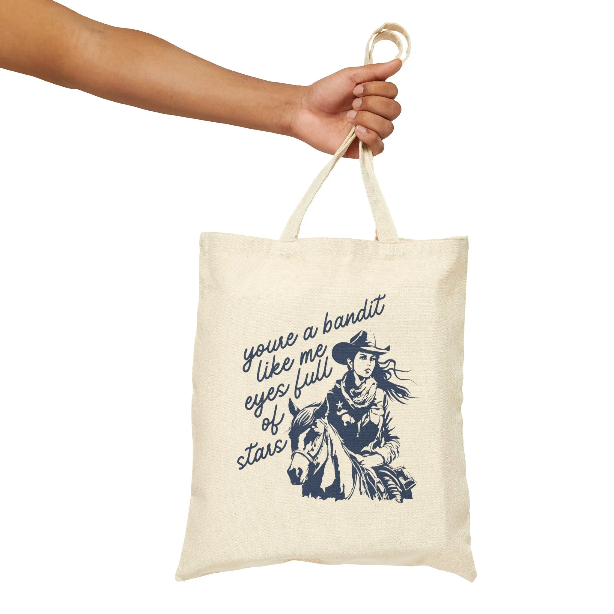 Cowboy Like Me Cotton Canvas Tote Bag sold by Rose Blush Studio product image thumbnail 2