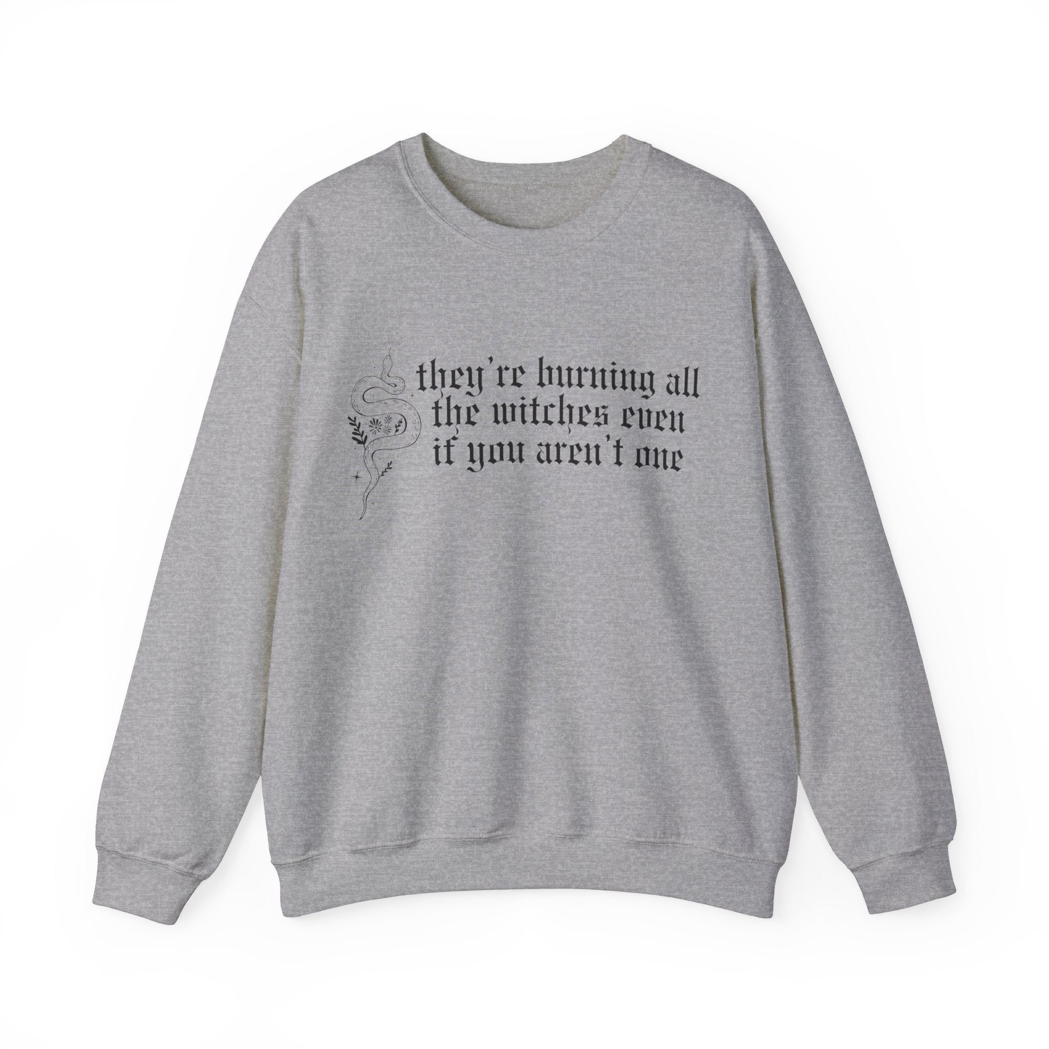 Burning All the Witches Crewneck Sweatshirt sold by Rose Blush Studio product image thumbnail 3