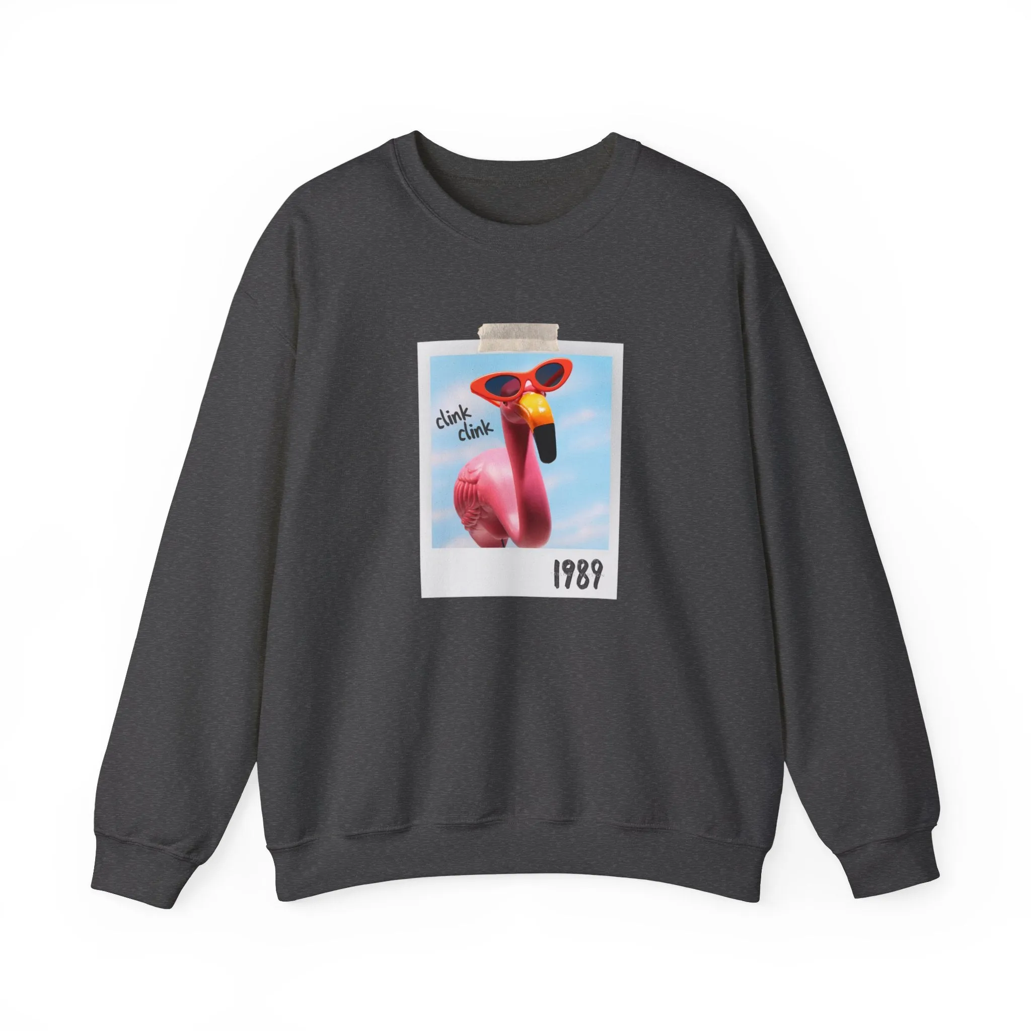 Flamingo Pink Crewneck Sweatshirt sold by Rose Blush Studio product image thumbnail 2