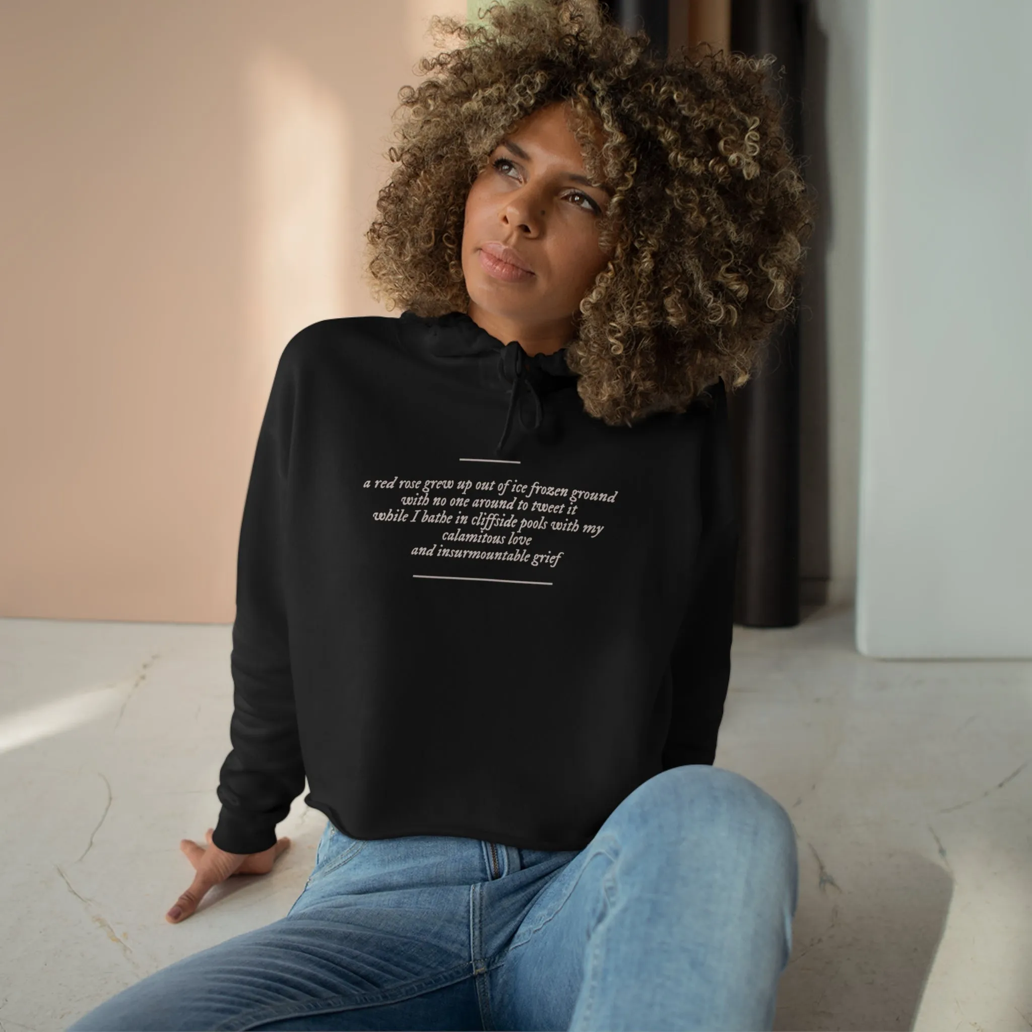 The Lakes Cropped Hooded Sweatshirt sold by Rose Blush Studio