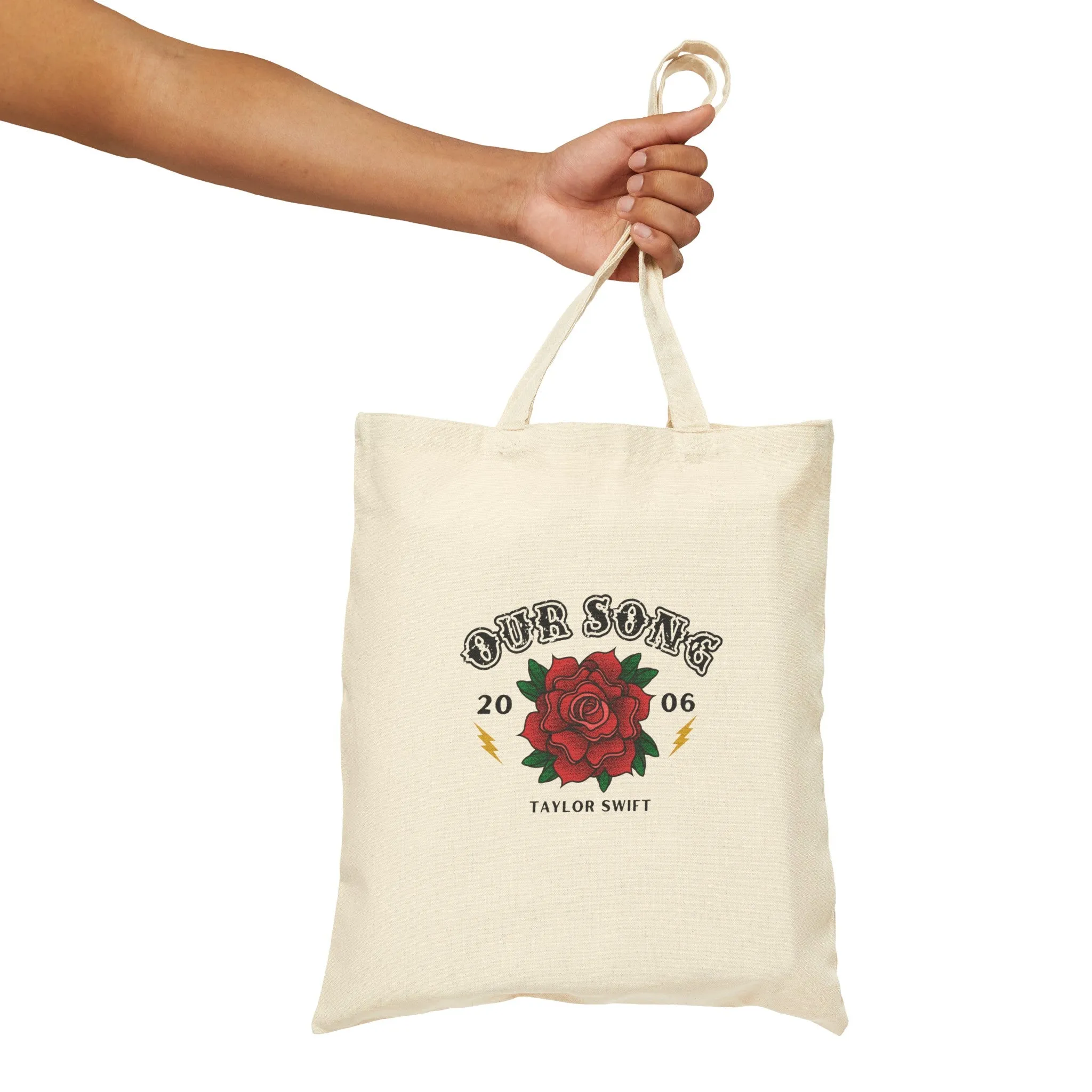 Our Song Cotton Canvas Tote Bag sold by Rose Blush Studio product image thumbnail 2