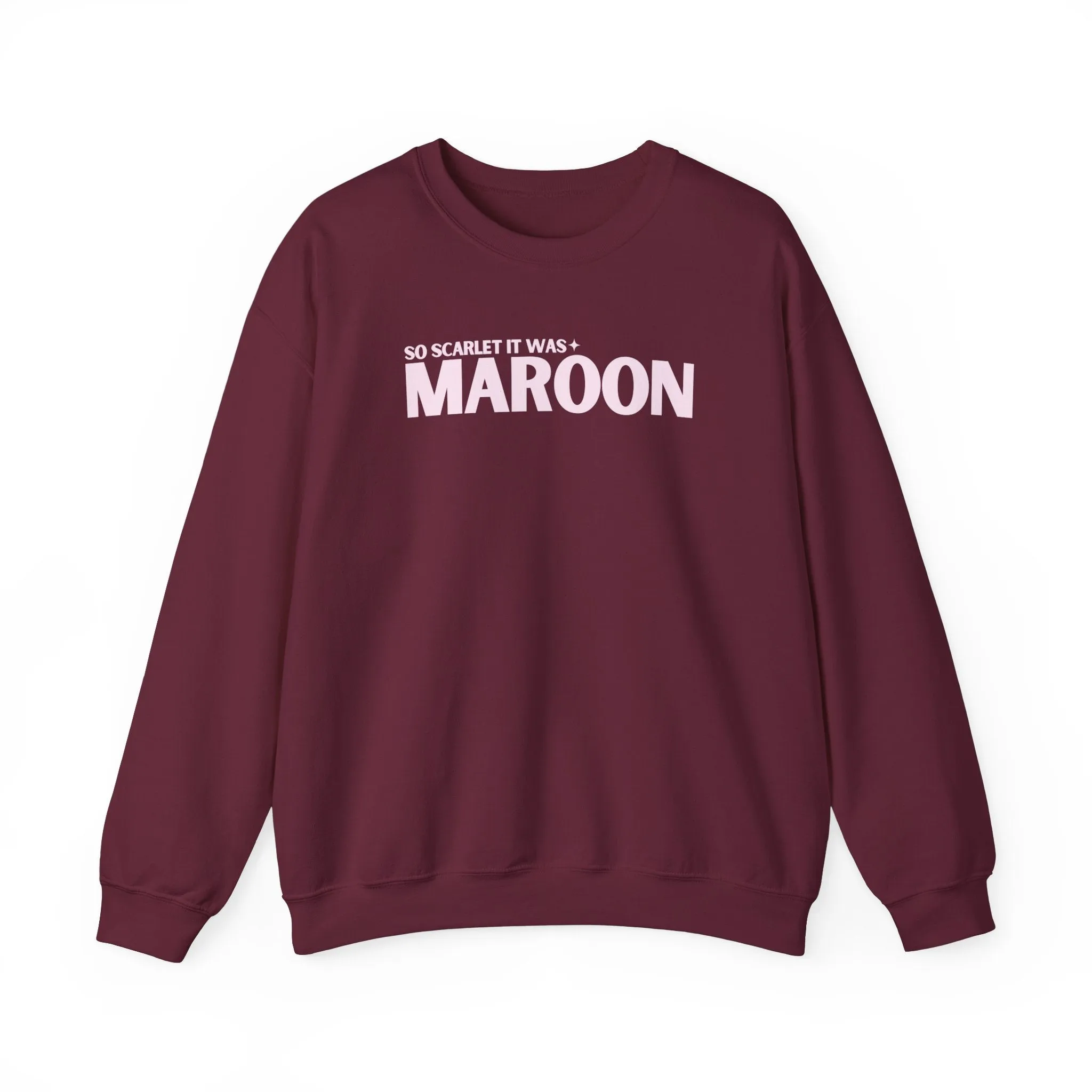 Maroon (lyrics on back) Crewneck Sweatshirt sold by Rose Blush Studio