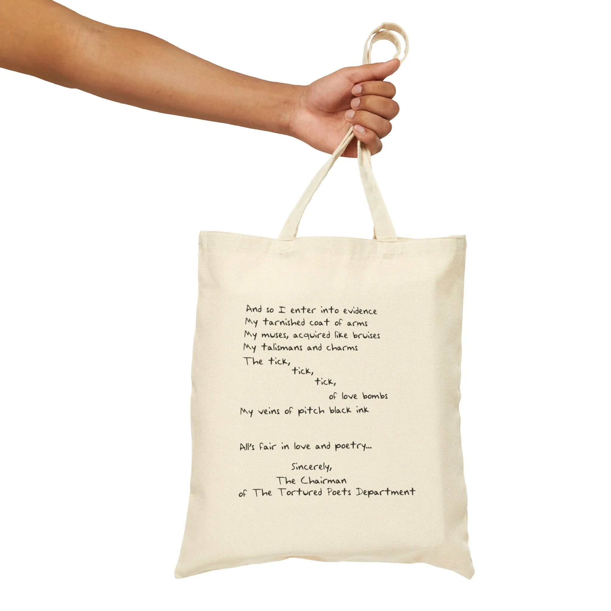 Sincerely, The Chairman Cotton Canvas Tote Bag sold by Rose Blush Studio product image thumbnail 2