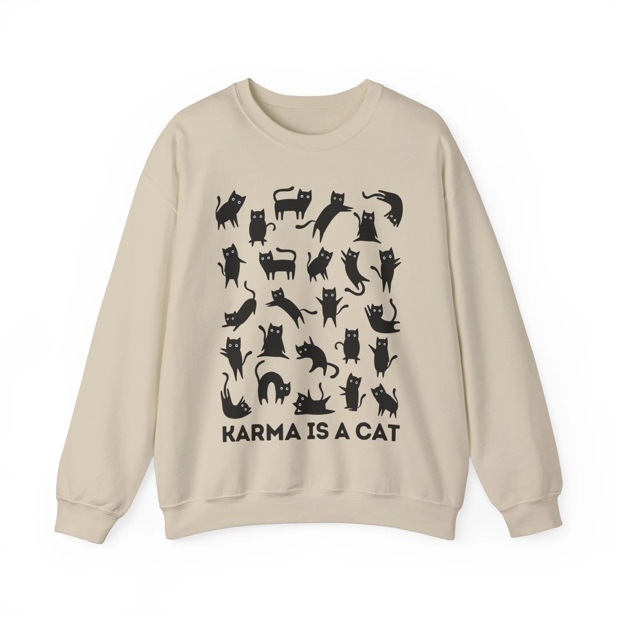 Karma is a Cat Crewneck Sweatshirt sold by Rose Blush Studio product image thumbnail 4