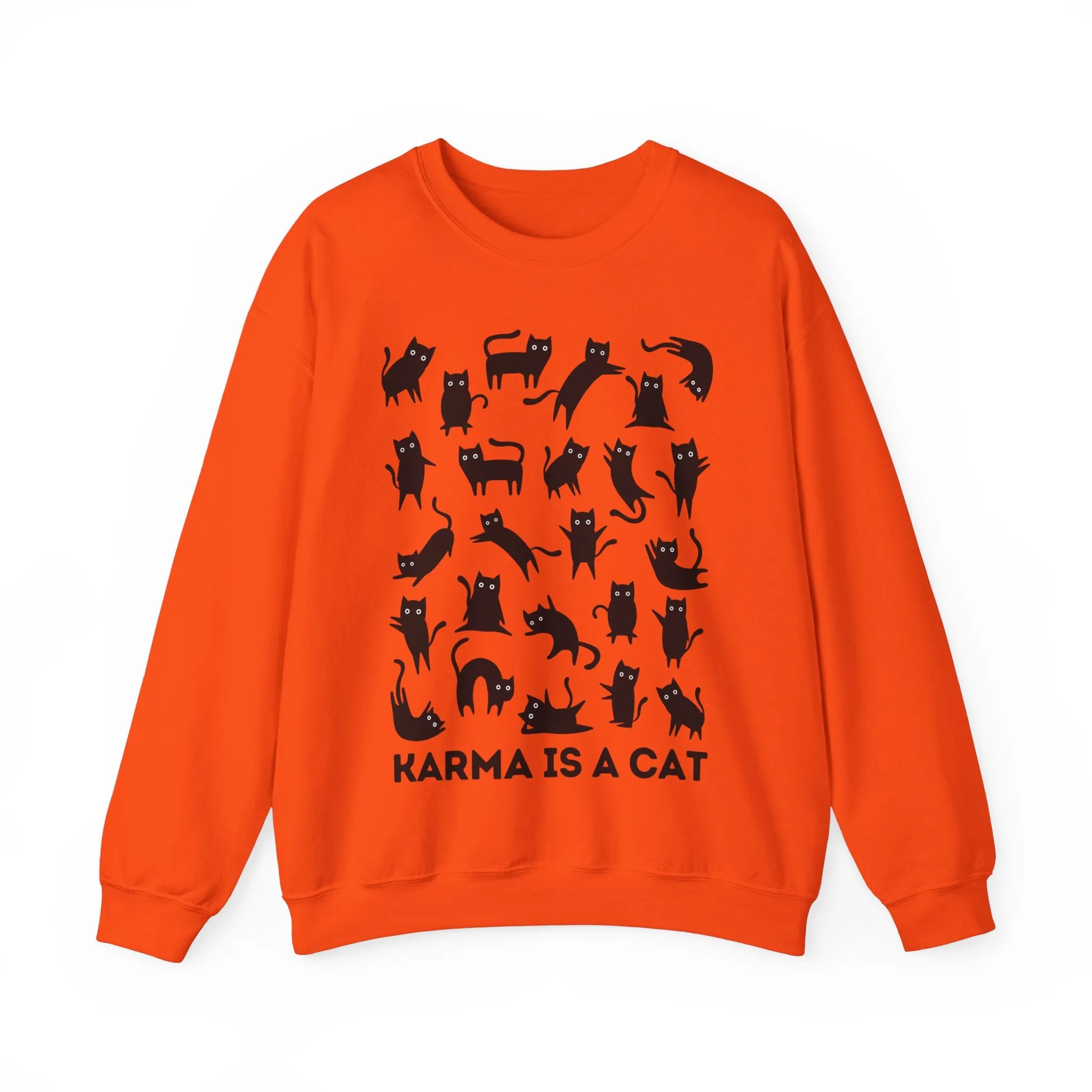 Karma is a Cat Crewneck Sweatshirt sold by Rose Blush Studio