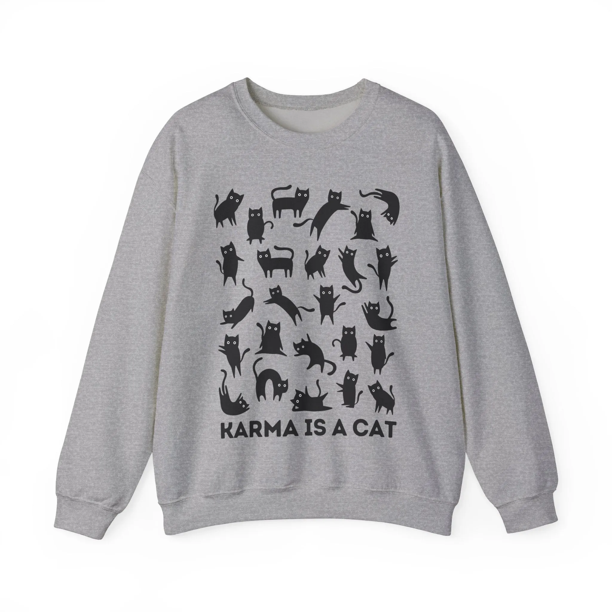 Karma is a Cat Crewneck Sweatshirt sold by Rose Blush Studio product image thumbnail 5