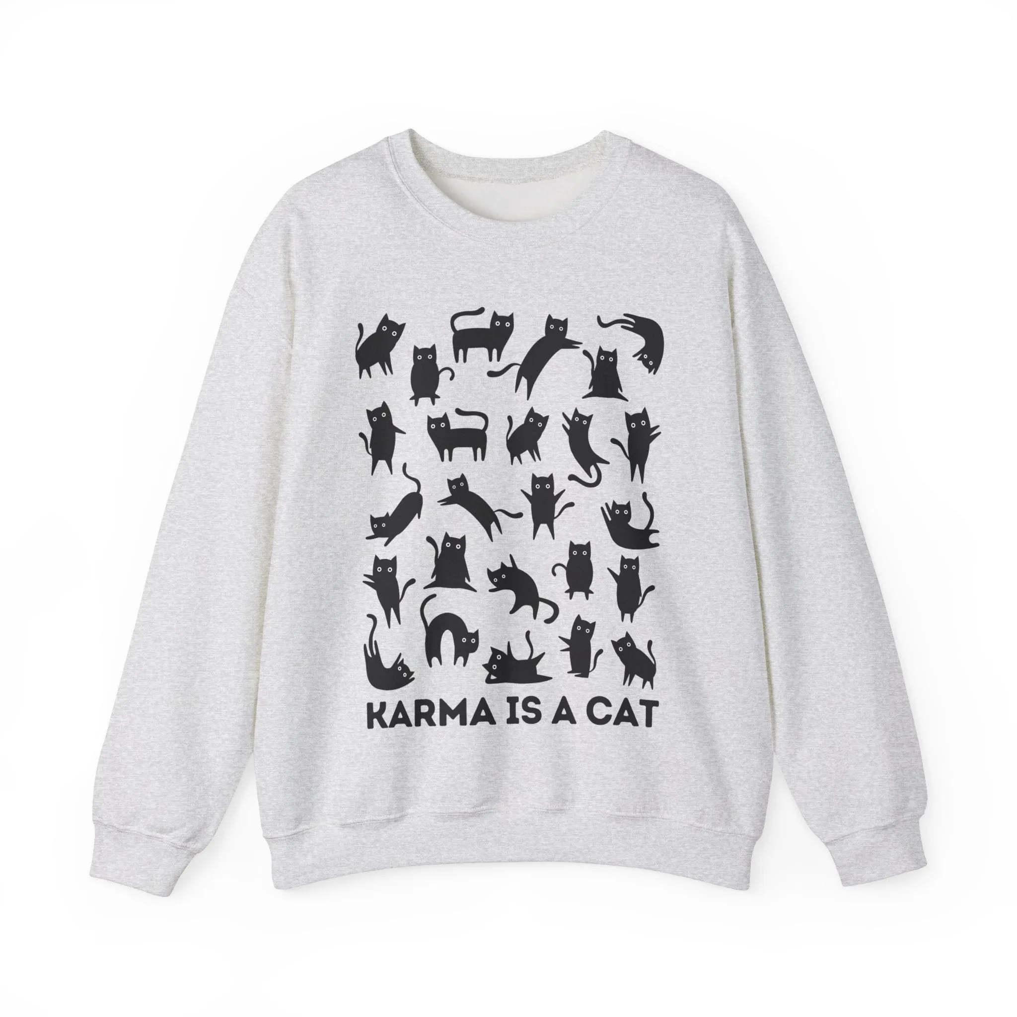 Karma is a Cat Crewneck Sweatshirt sold by Rose Blush Studio product image thumbnail 2