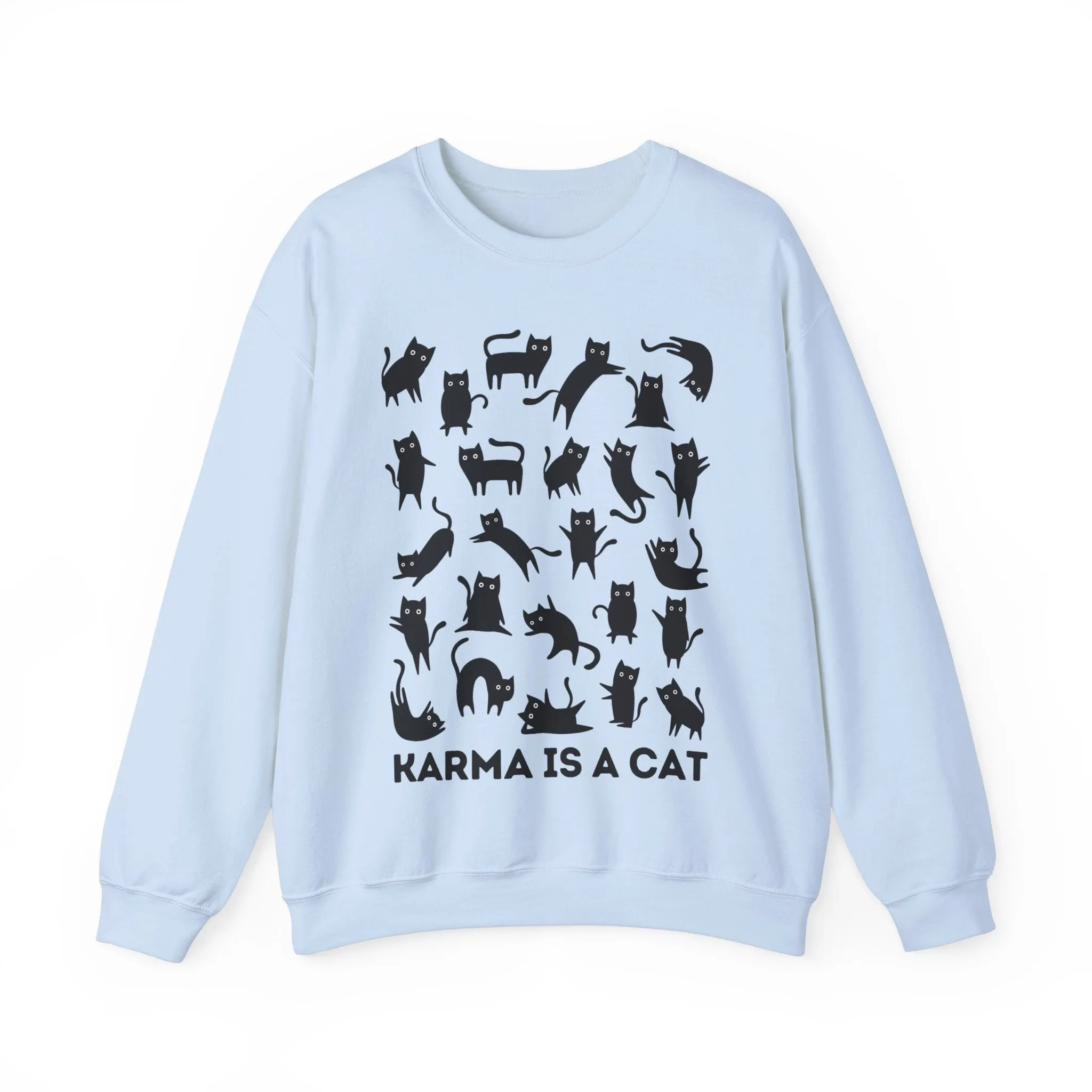 Karma is a Cat Crewneck Sweatshirt sold by Rose Blush Studio product image thumbnail 3