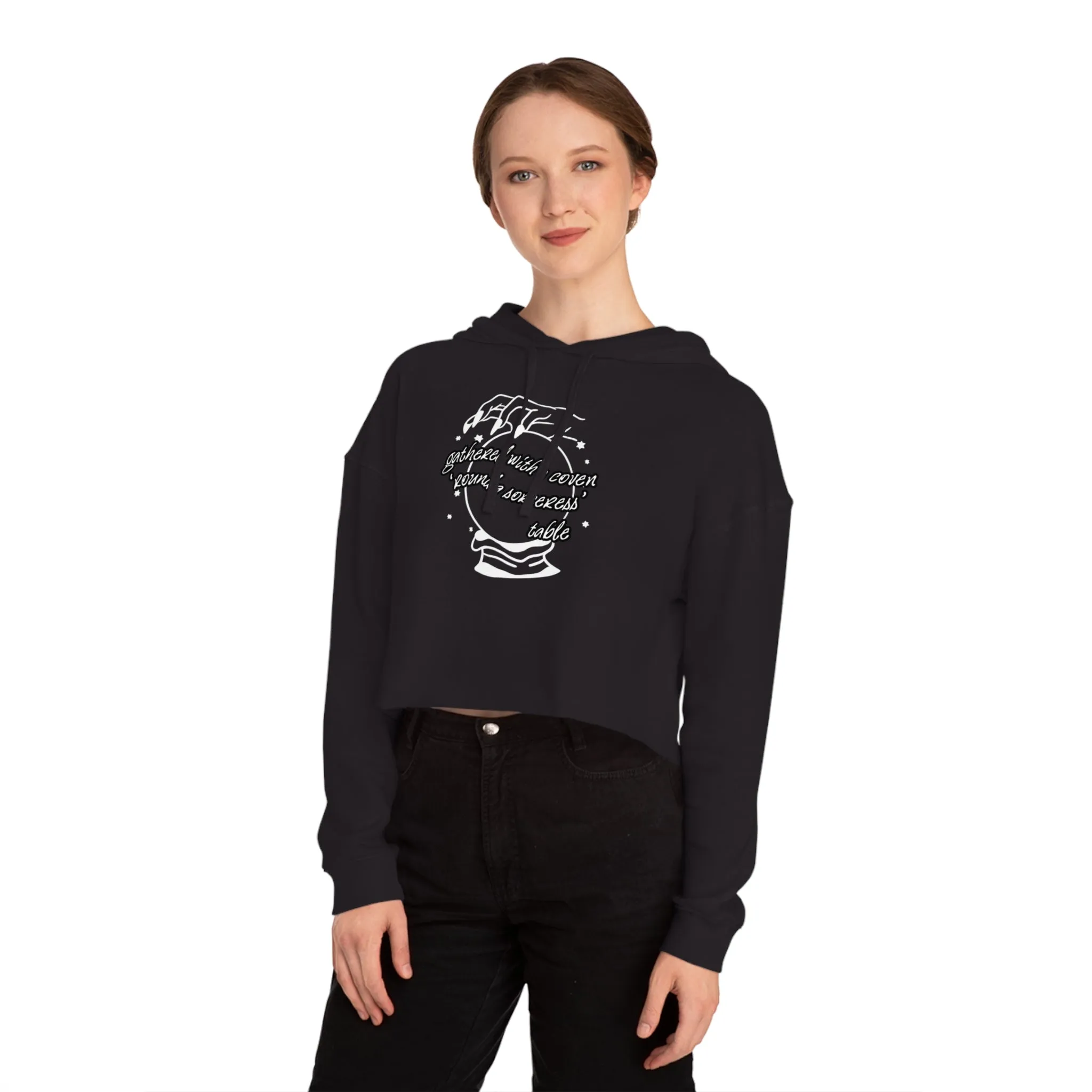 Gathered With A Coven Cropped Hooded Sweatshirt sold by Rose Blush Studio product image thumbnail 3