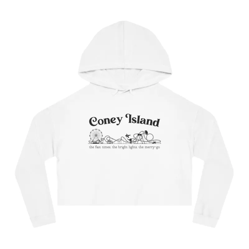 Coney Island Cropped Hoodie sold by Rose Blush Studio