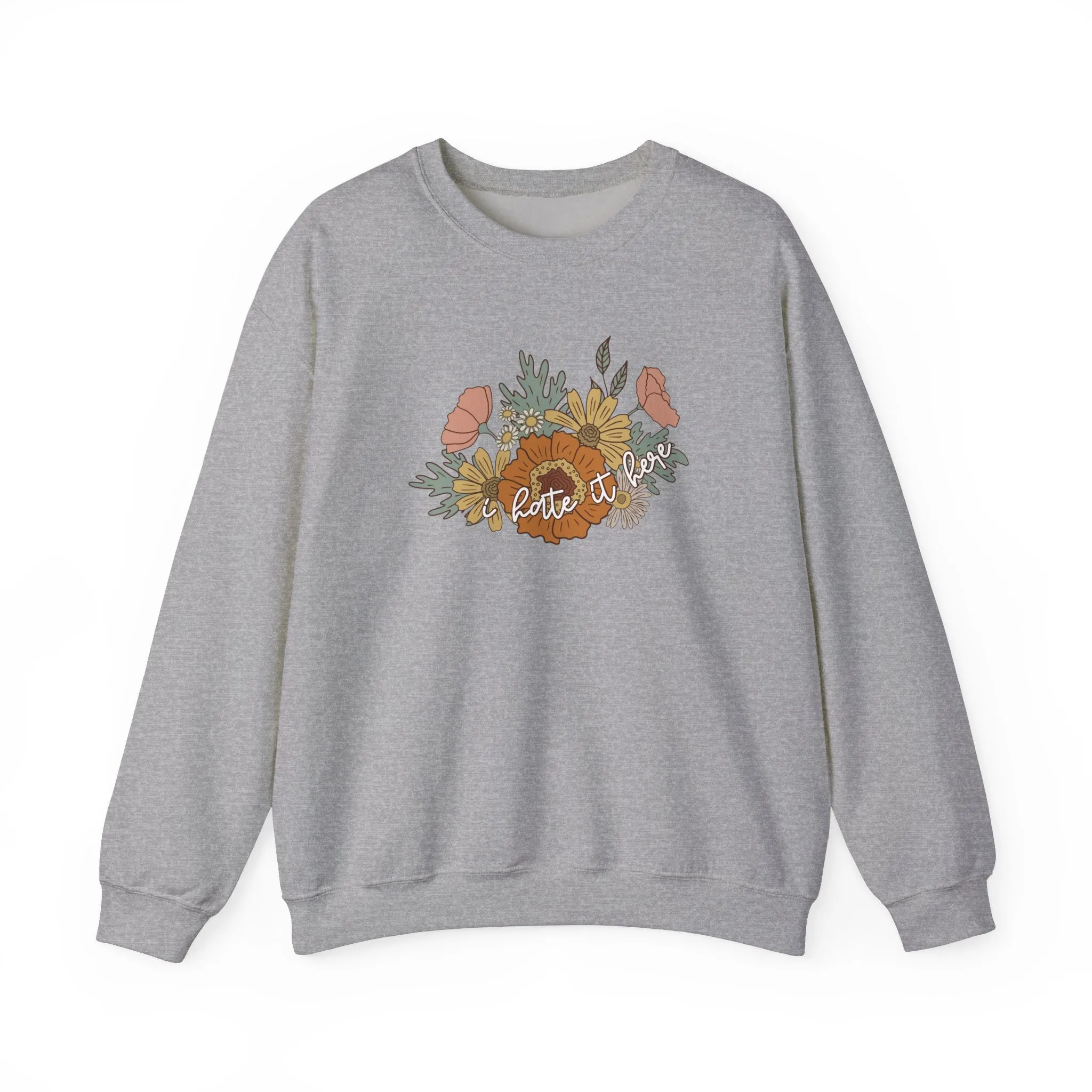 I Hate It Here Floral Crewneck Sweatshirt sold by Rose Blush Studio product image thumbnail 4