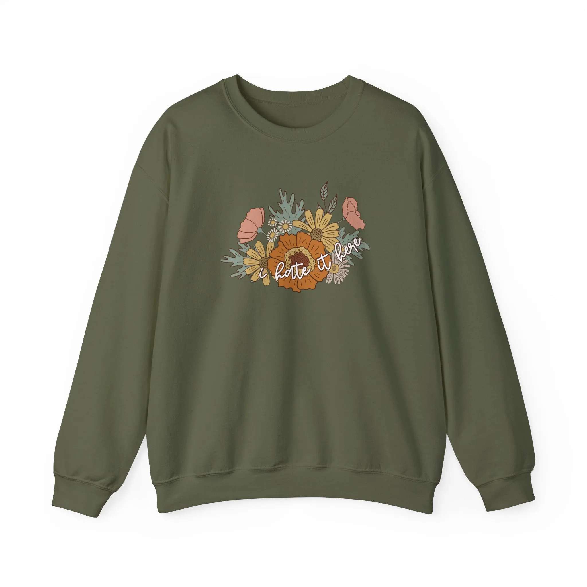 I Hate It Here Floral Crewneck Sweatshirt sold by Rose Blush Studio product image thumbnail 5