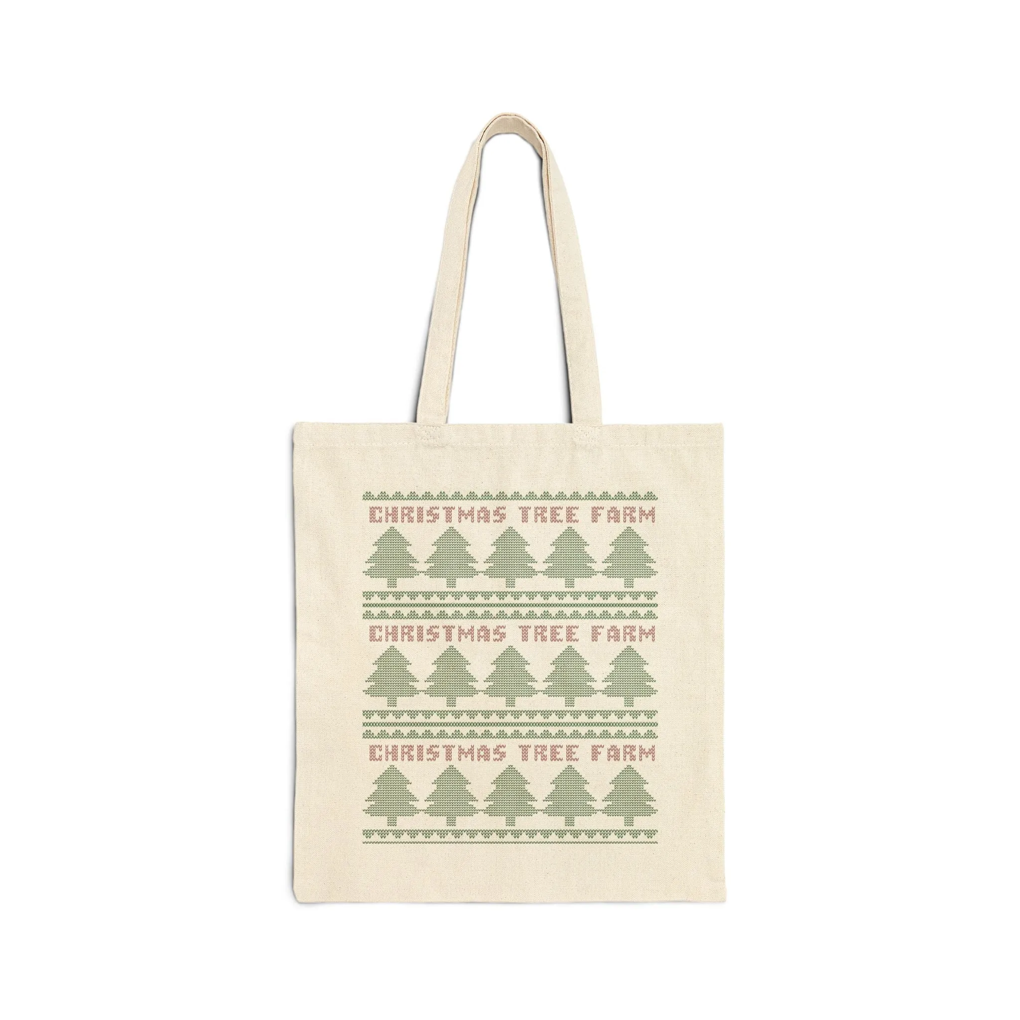 Christmas Tree Farm Cotton Canvas Tote Bag sold by Rose Blush Studio